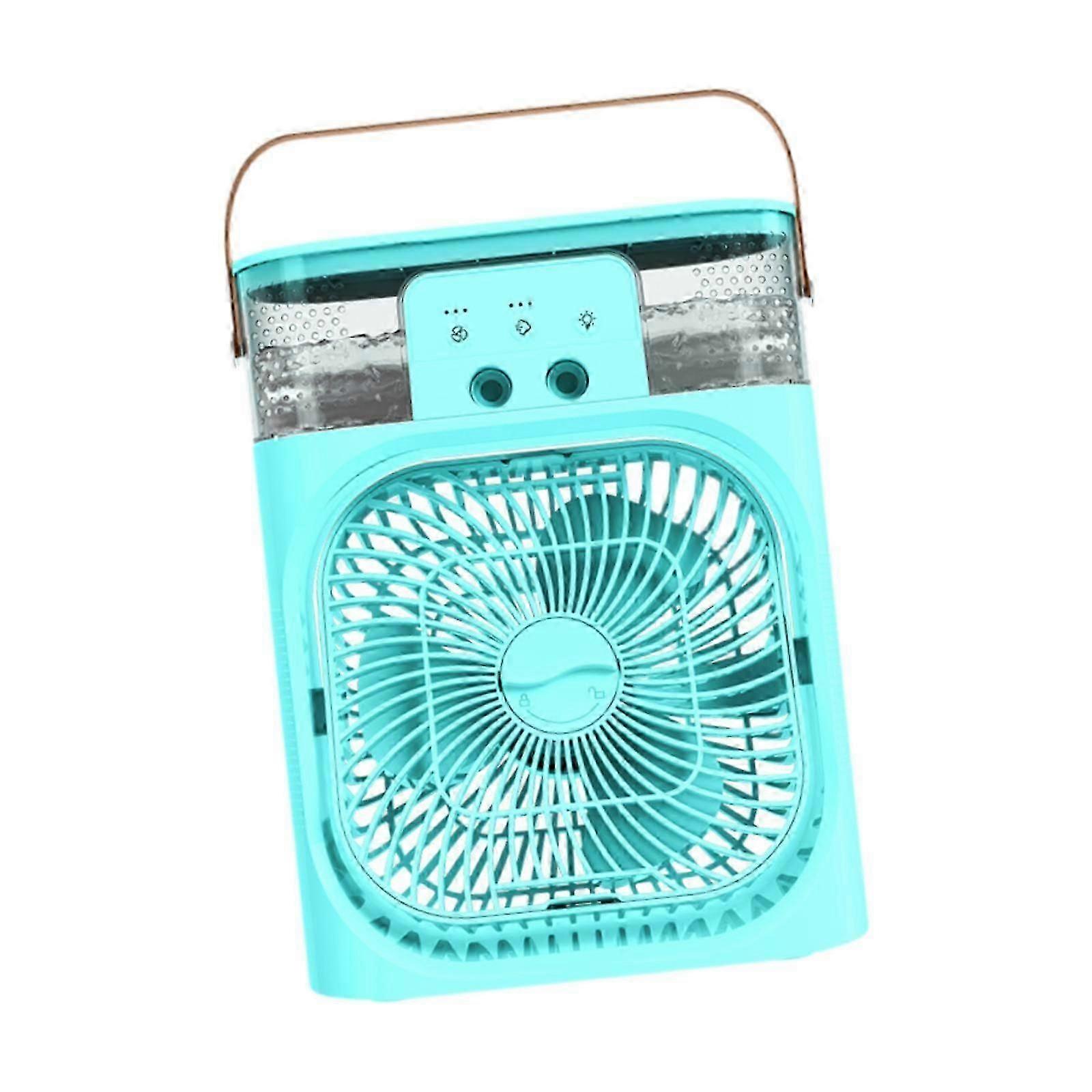 Portable Air Conditioner Fan Low Noise 3 Speeds Desktop Fan with Water Tank White