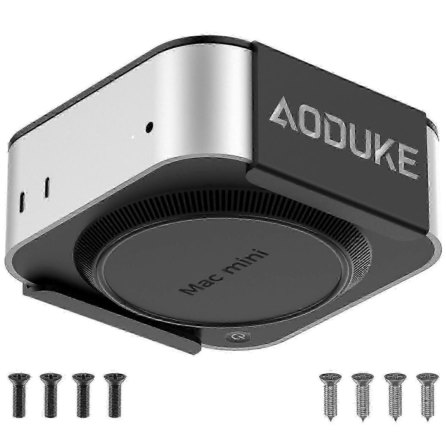 AJM4-B لنظام التشغيل Mac Mini M4 M4 Pro Mini PC Stand سبائك الألومنيوم تحت قوس تركيب المكتب