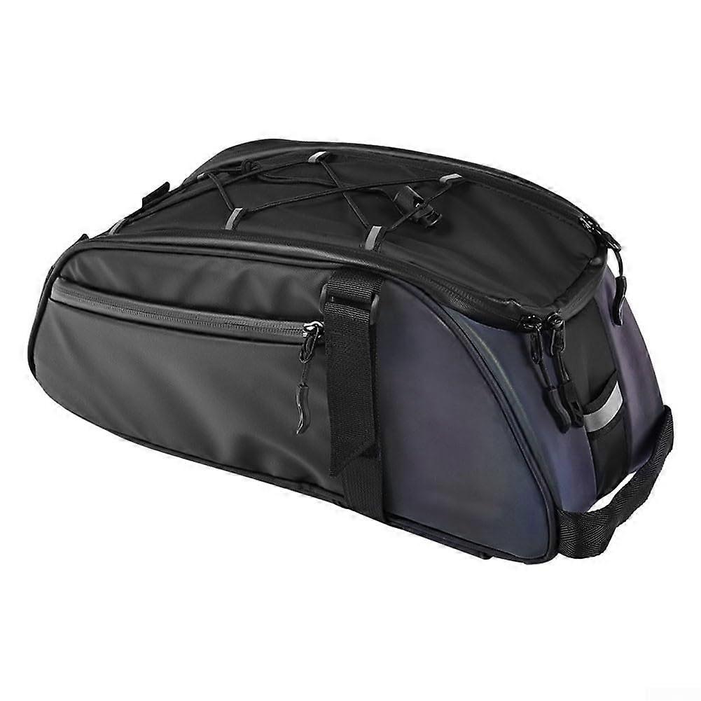 Spacious bicycle saddle bag made of 600D Oxford material for durability (multicolored).