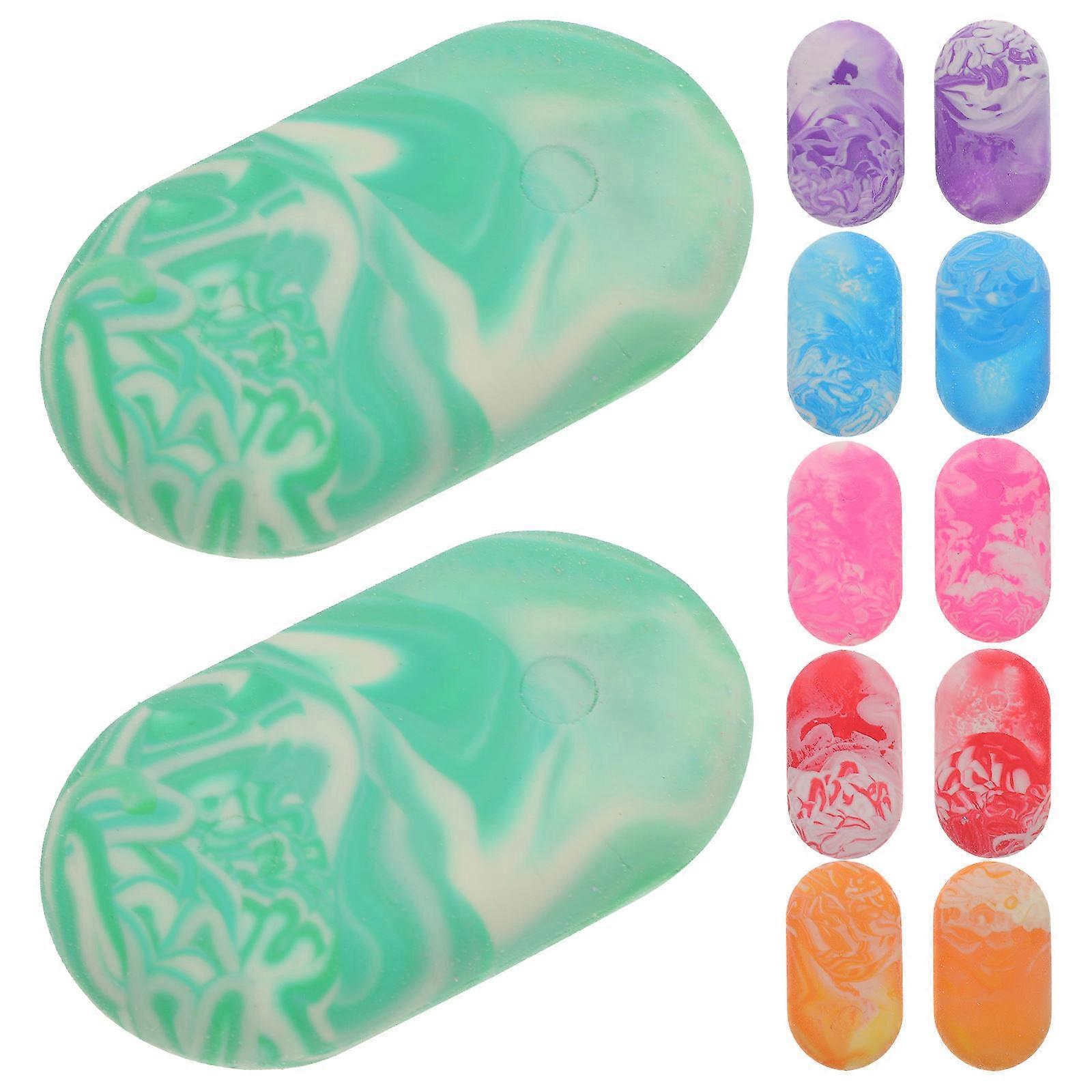 Bulk Erasers Marble Designed Eraser For Drawing School Mini Erasers Tpr Material Oval Shape 12Pcs