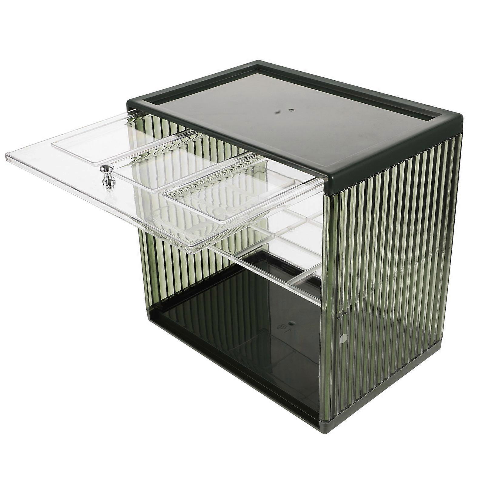 Double Layer Clear Bread Box with Airtight Seal, Vintage Pantry Organizer for Countertop Loaf Storage and Freshness Preservation