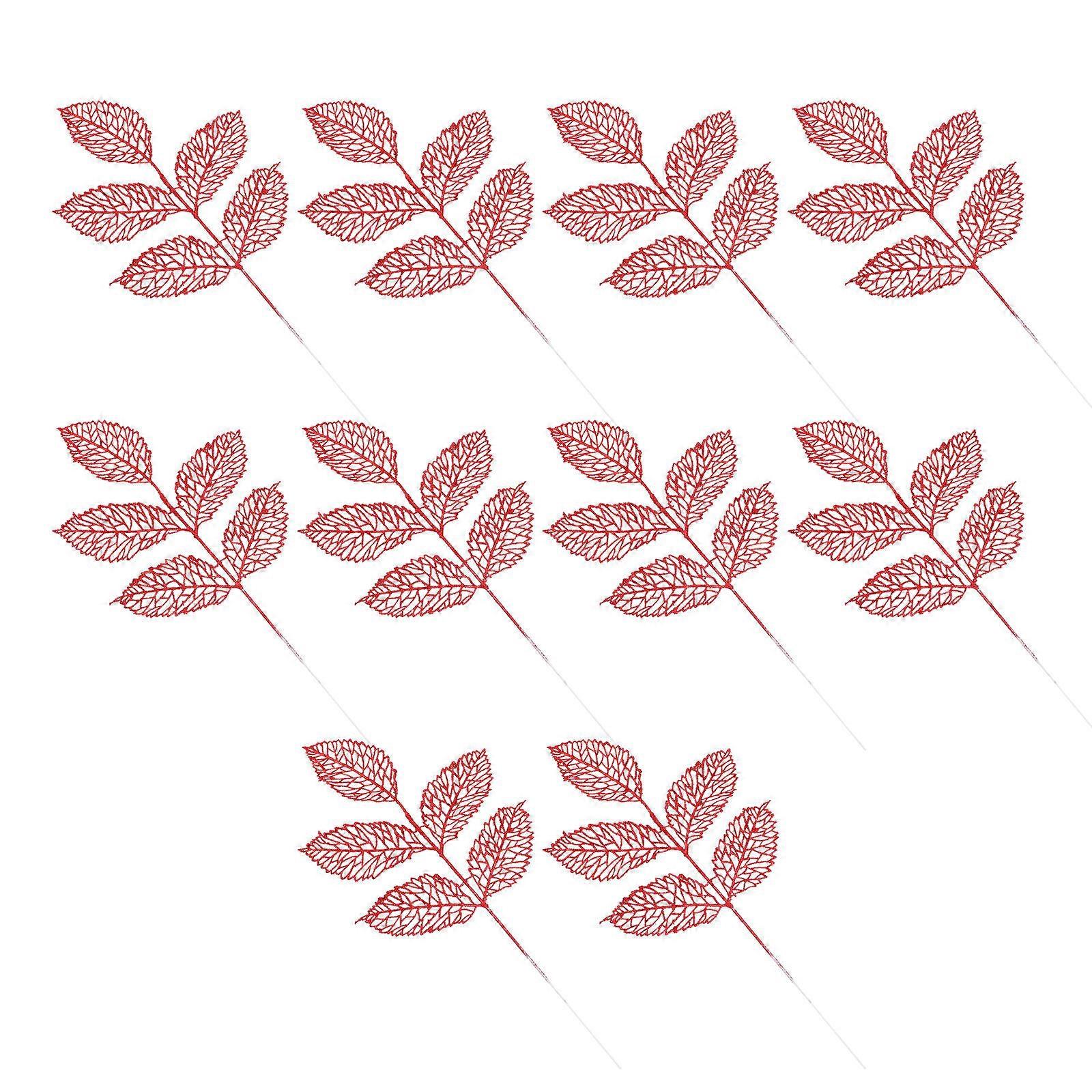 Floral Decorations Artificial Leaves PE Material Photo Props Ornaments 10Pcs