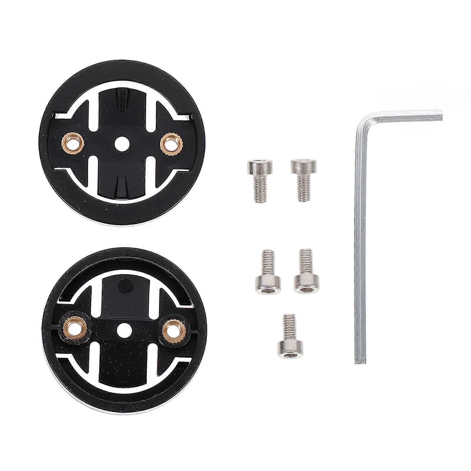 2Pcs Bike Computer Mount Adapter in Black for Secure and Easy Installation with Durable Plastic and