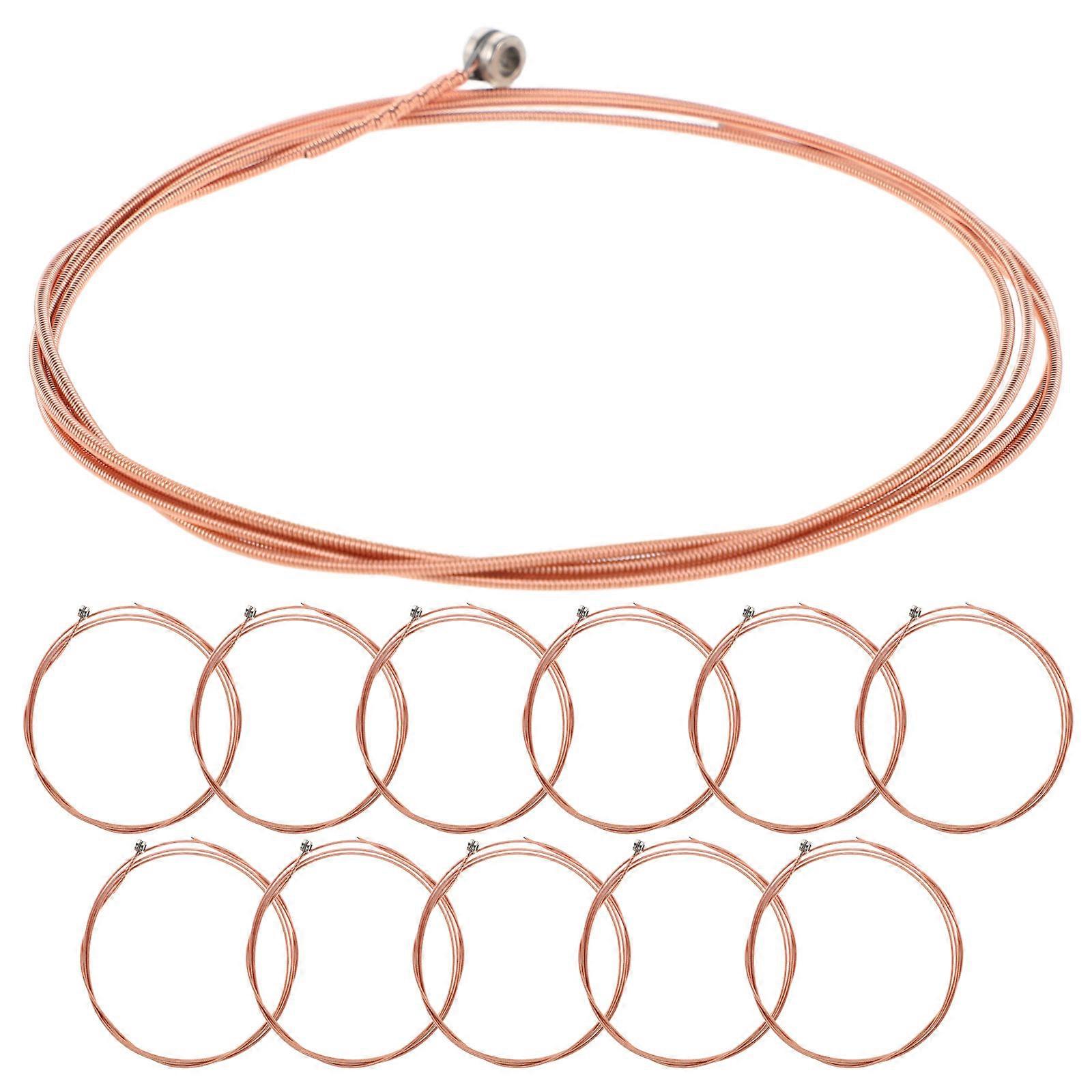 Folk Guitar Strings Metal Strings for Clear Sound Live Performances 12Set