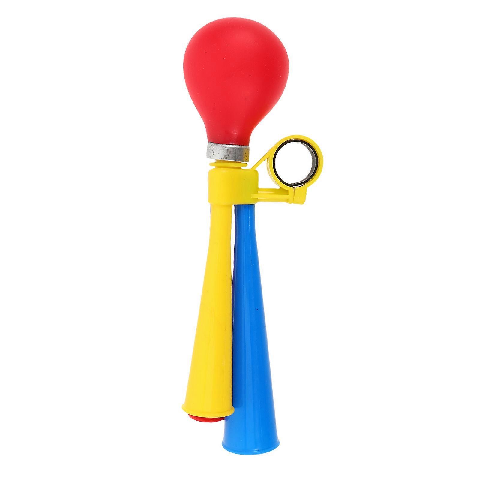 High Volume Colorful Bicycle Air Horn with Front Handlebar Mount, Weather Resistant Plastic Bike Accessory for Mountain and Kids' Bikes
