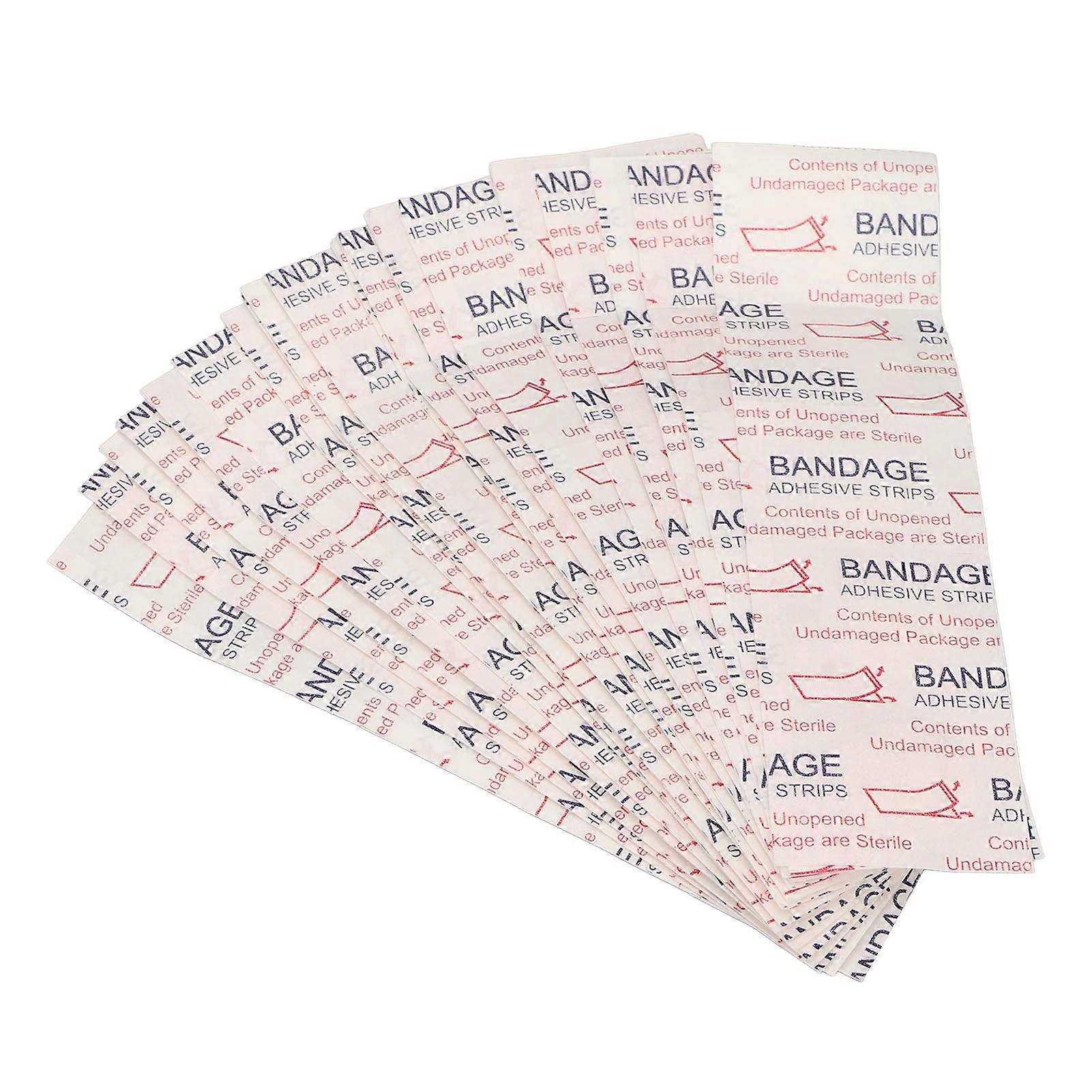Pack of 100 Clear Adhesive Bandages, Waterproof, Round, Transparent, for Small Cuts, Scrapes and Other Injuries, 22 mm