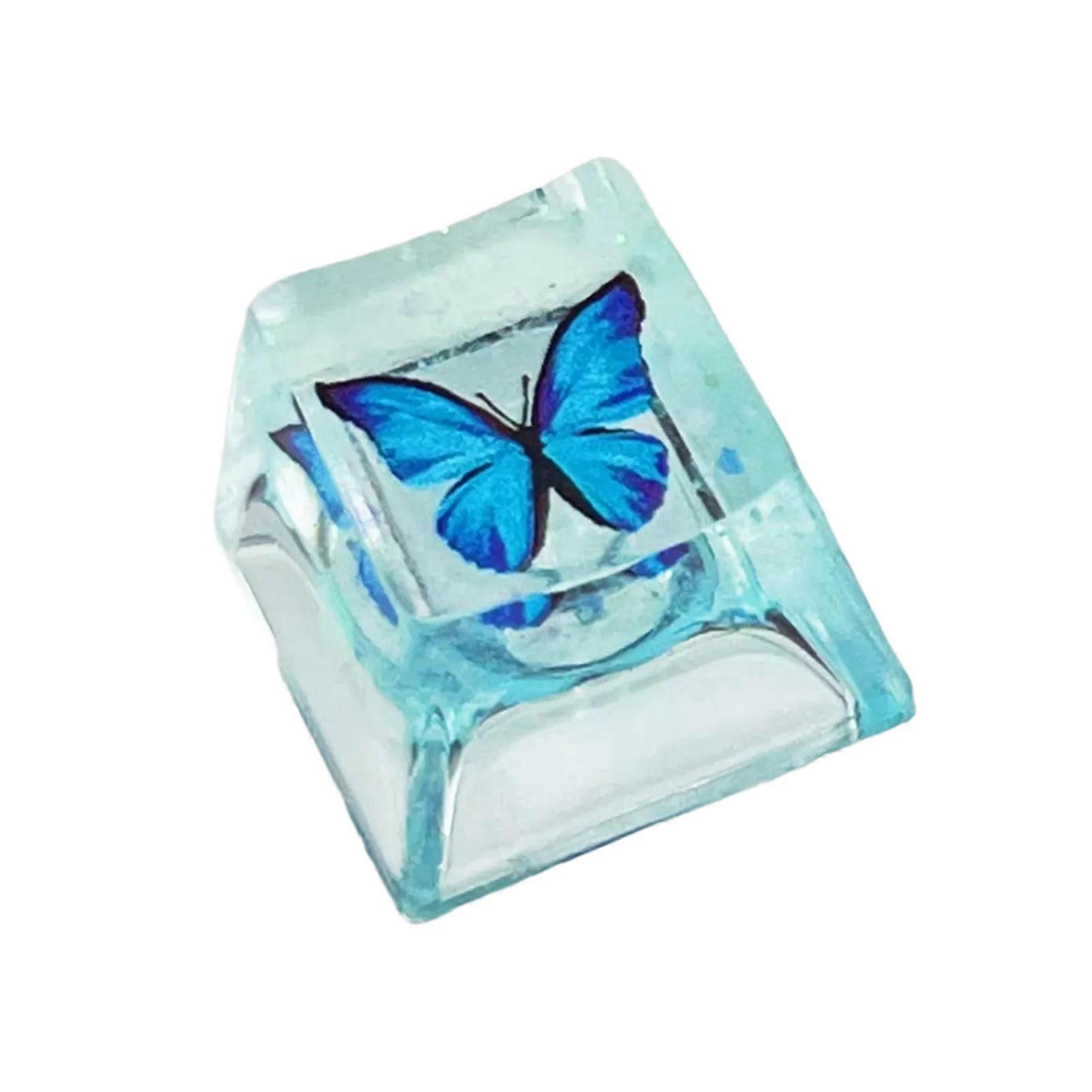 Handcrafted OEM Profile Butterfly Resin Keycap For Mechanical Keyboards Typing Upgrades