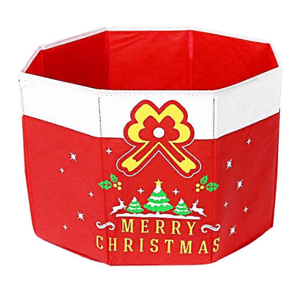 Christmas Tree Non-Woven Storage Box Decorative Scene Layout 15.7x15.7x11.8in 1Pack