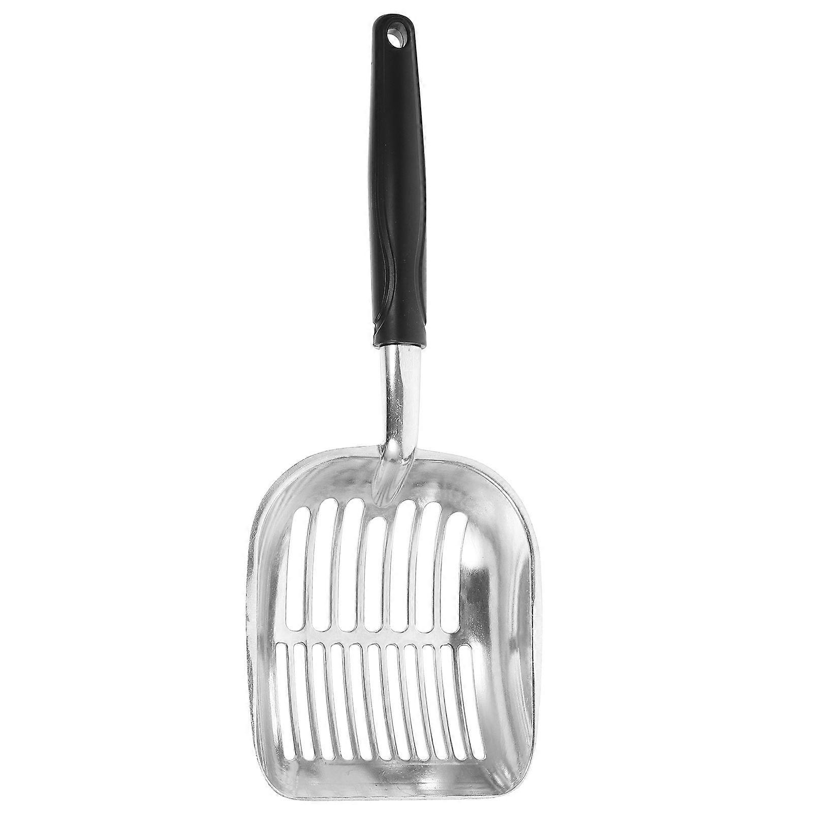 مغرفة فضلات القطط المعدنية مغرفة قمامة القطط القوية للحيوانات الأليفة تنظيف المنزل مغرفة فضلات بلاستيكية 1 مجموعة