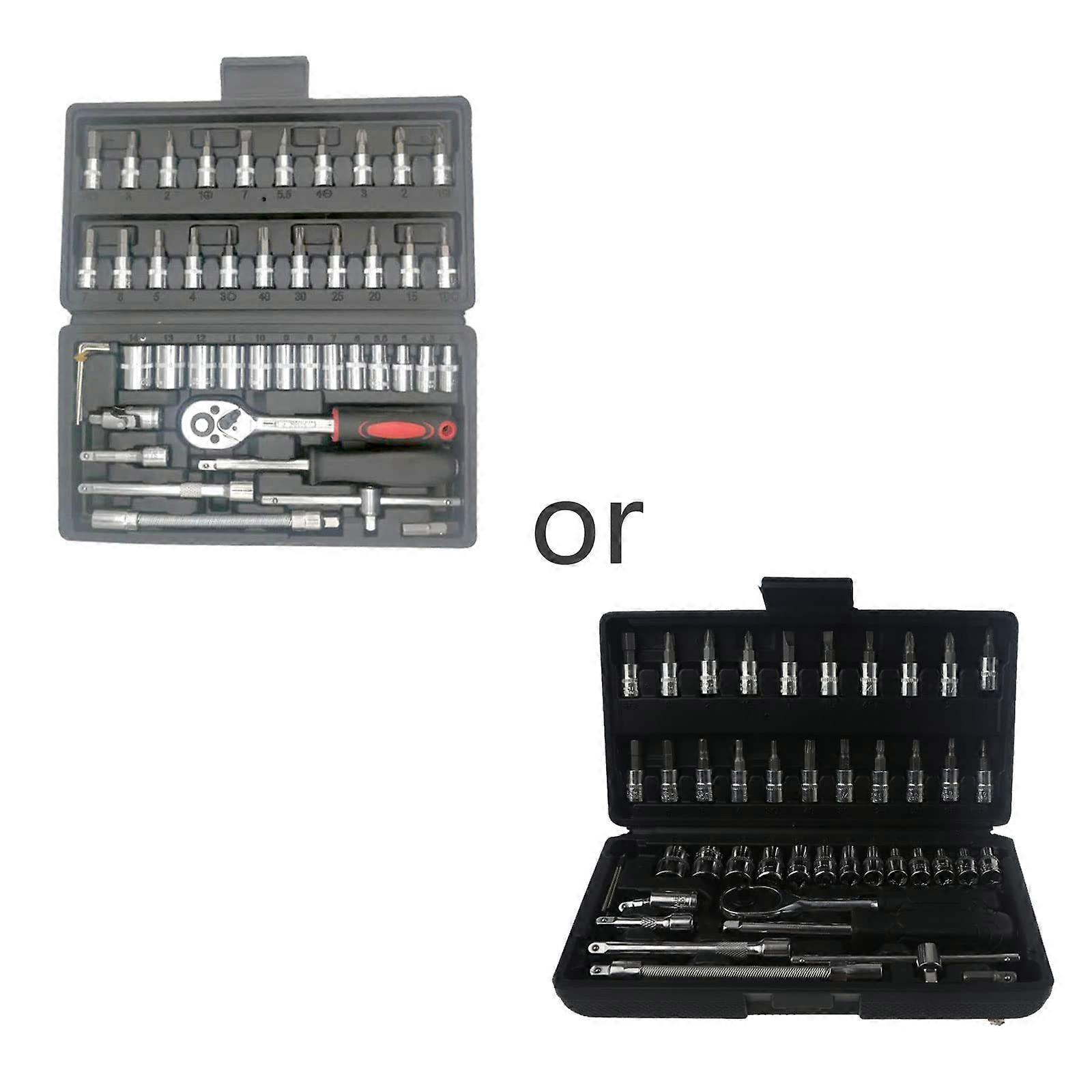 46-In-1 Socket Wrench Set For Auto Repair And Home Use Bolts And Screws