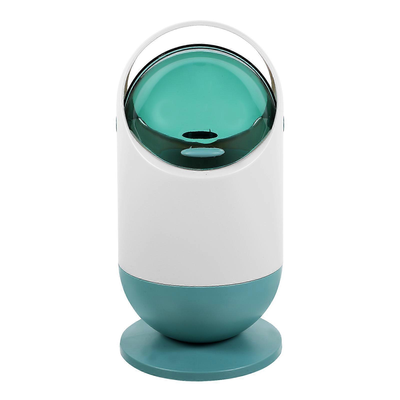 Small Trash Can Portable Desktop Design Organizing Holding Garbage Green 26.00X13.00X13.00CM 1Pcs