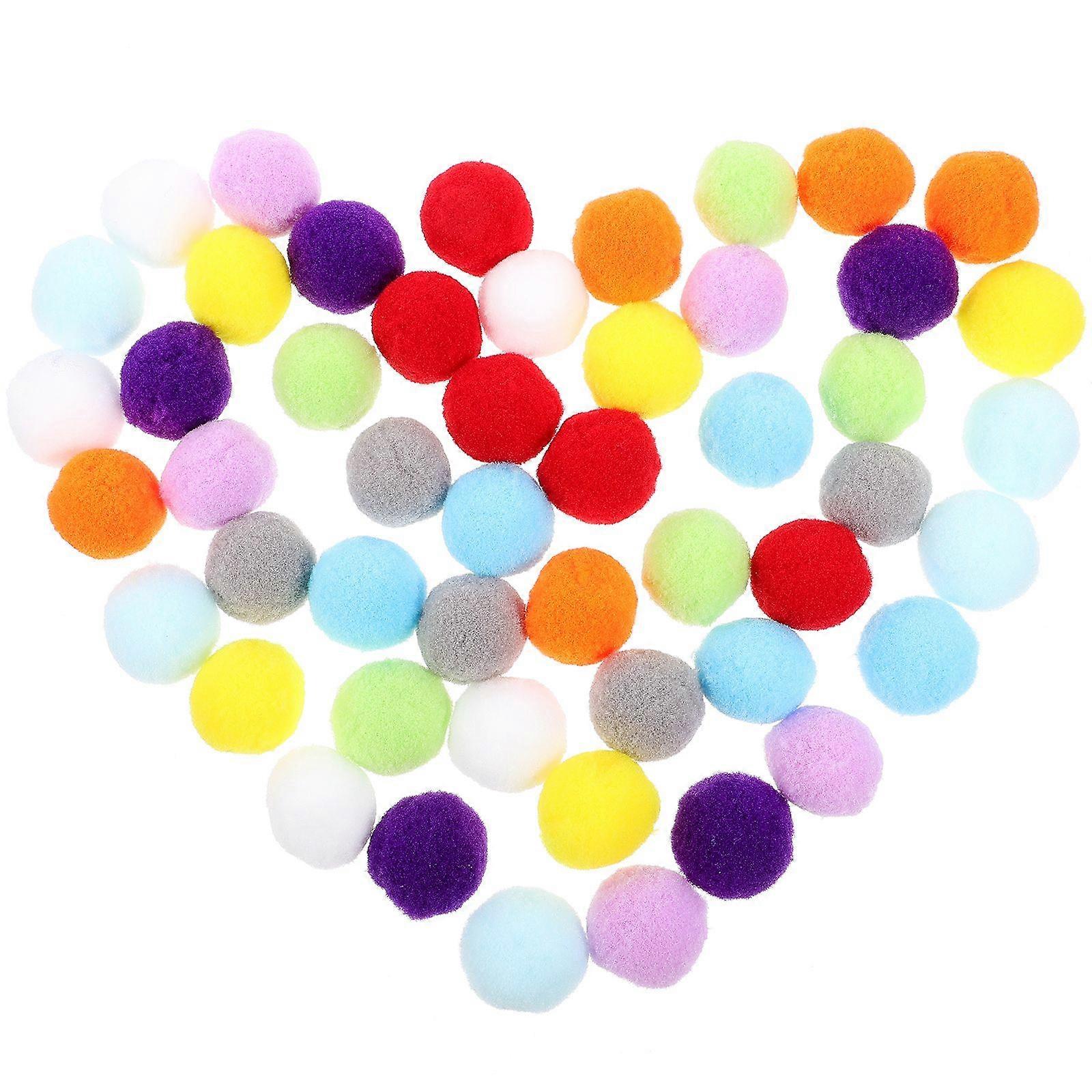 50pcs Pet Cat Kitten Plush Colorful Ball Toy Funny Interactive Ball Toys