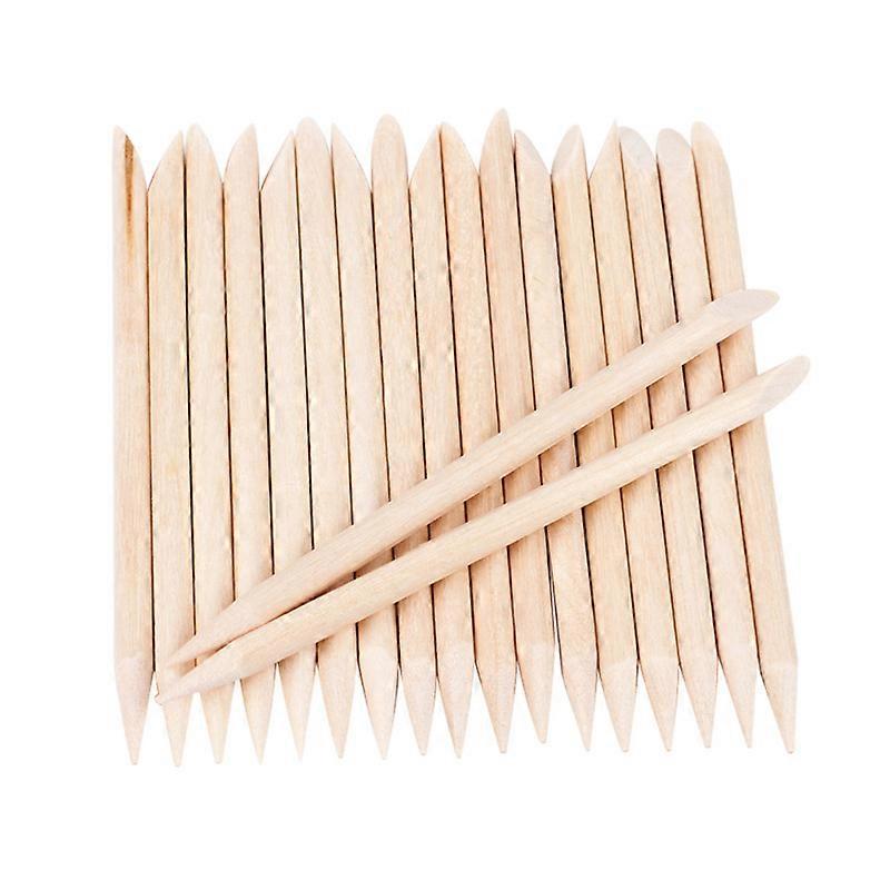 ネイルアート用100個のオレンジウッドスティックドットダイヤモンドスティックデッドS