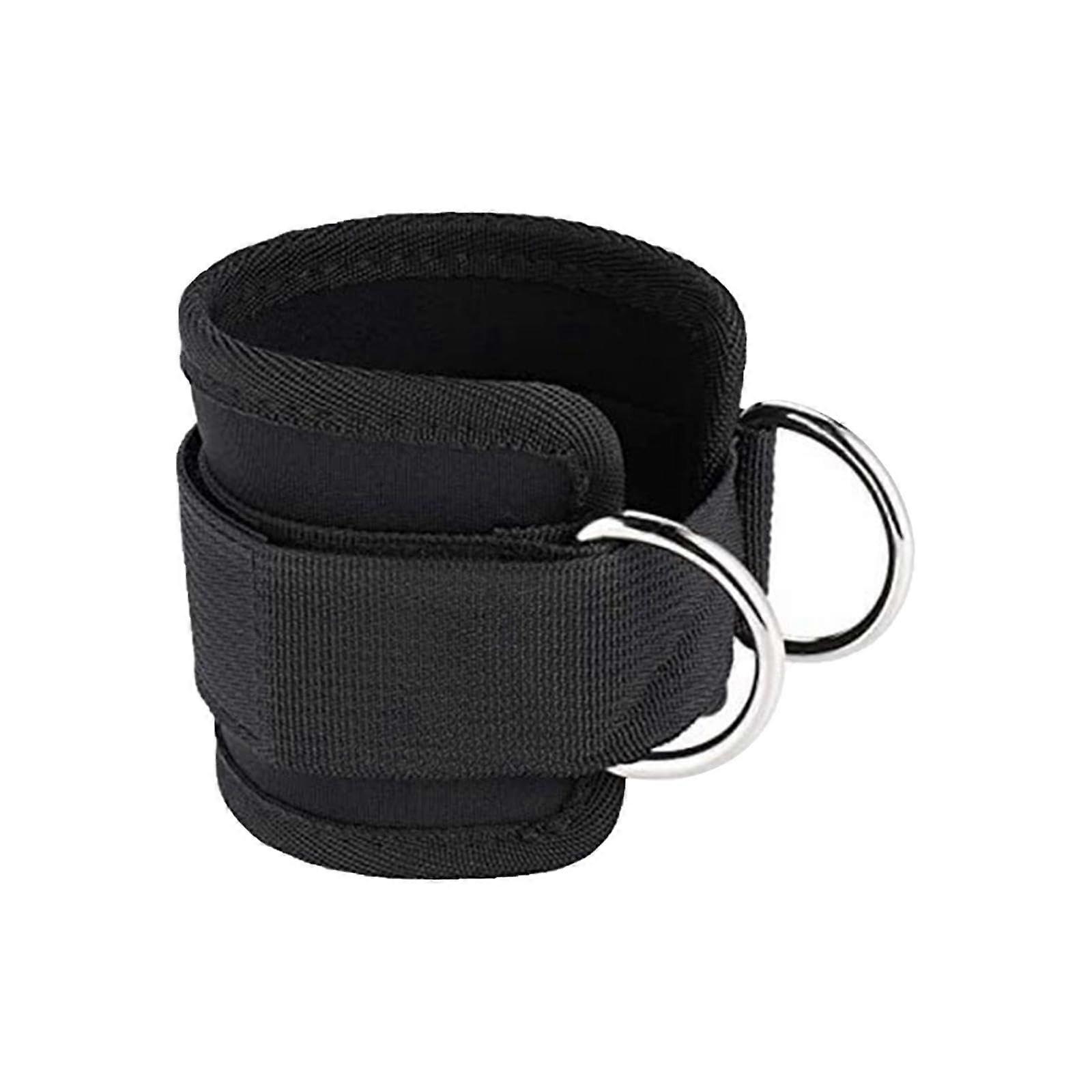 Cable Machine Ankle Support Leg Strap for Adjustable Lower Body Strength Training, Black, Durable Gym Equipment