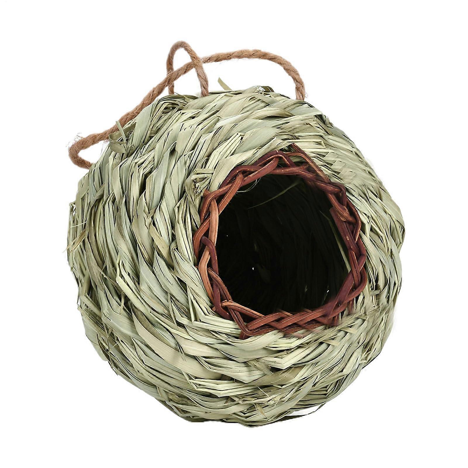 Spherical Hummingbird Nest Handmade natural grass birdhouse Ecofriendly