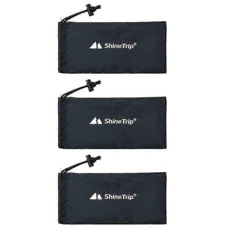 テントステーク収納バッグ(3個)、コンパクトで耐久性のあるアウトドアキャンプ用品用ポーチ