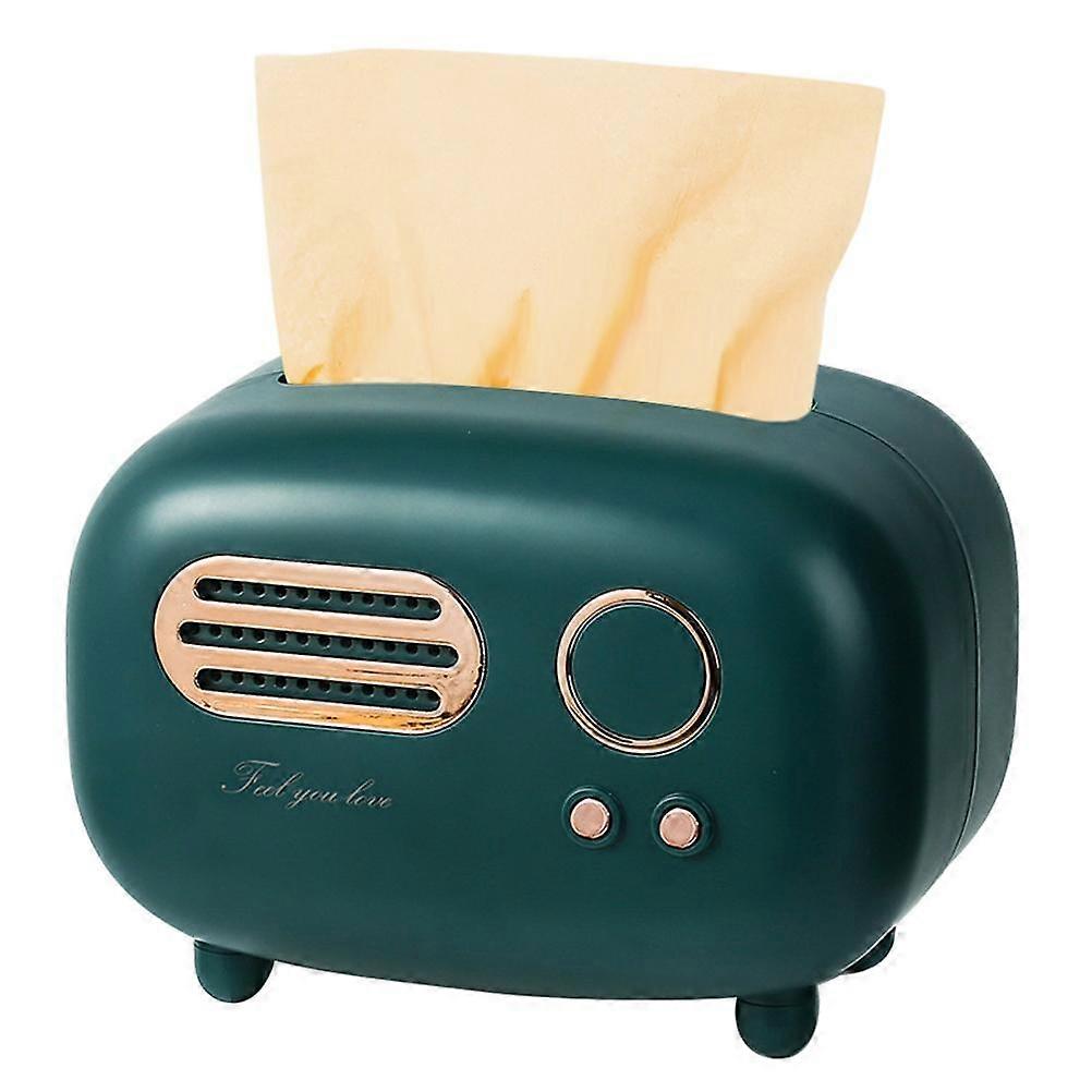 Retro Tissue Box Radio Model Napkin Box Practical and Fashion Desktop Paper Holder for Kitchen Living Room Bedroom