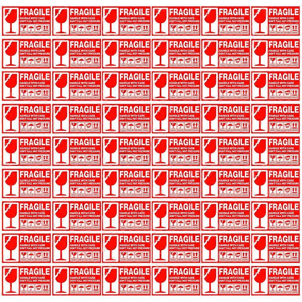Warning Labels For Shippers 9.00X5.00CM Red Self-Adhesive 500Pack