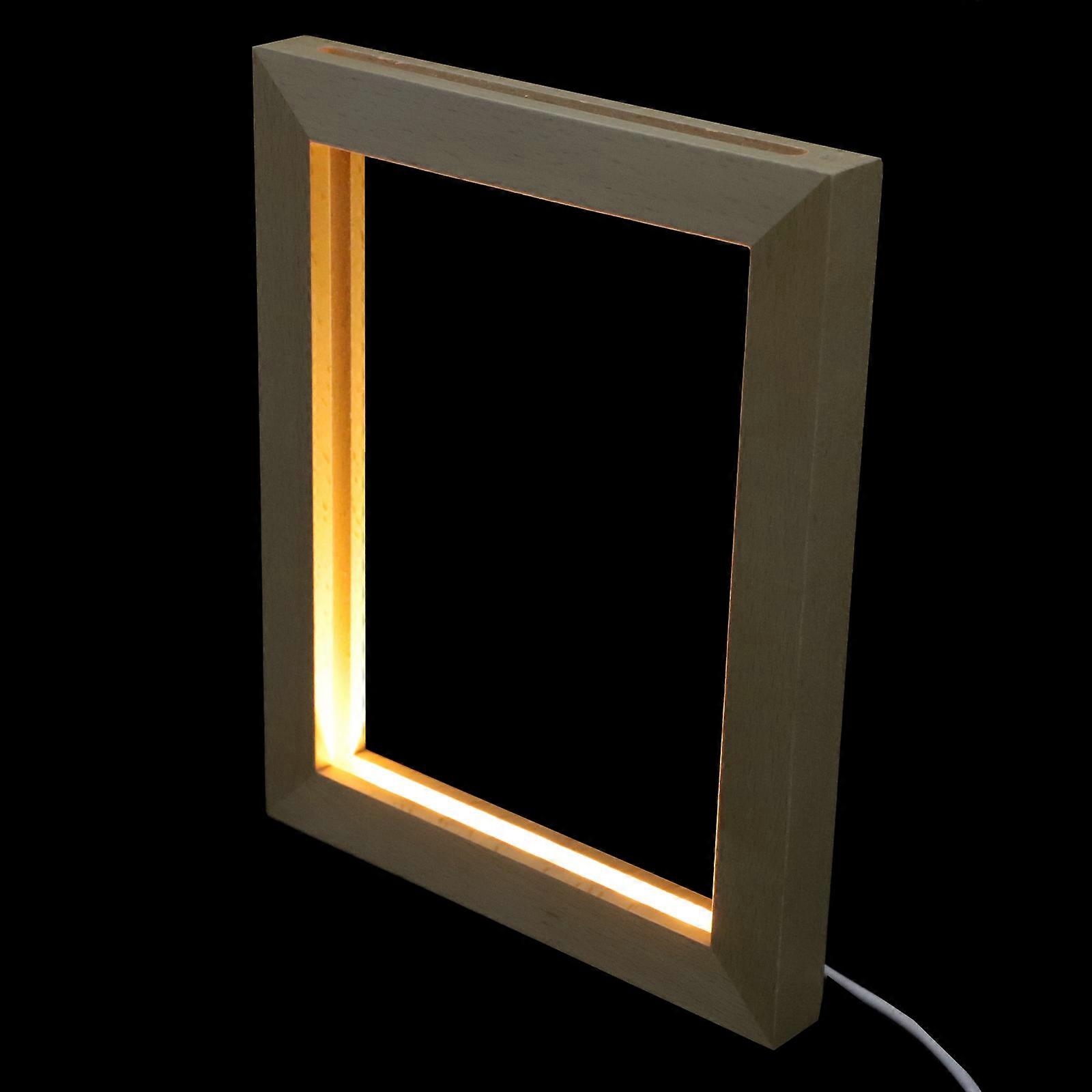 Lighted Picture Frame Led Light Photo Frame Chic Photo Holder For Tabletop Shelf Family Friends Kids 1Set