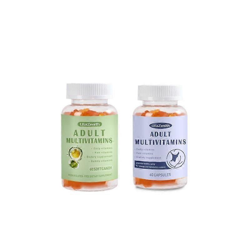 Multiple vitamin gummies, containing vitamin C, combination pack