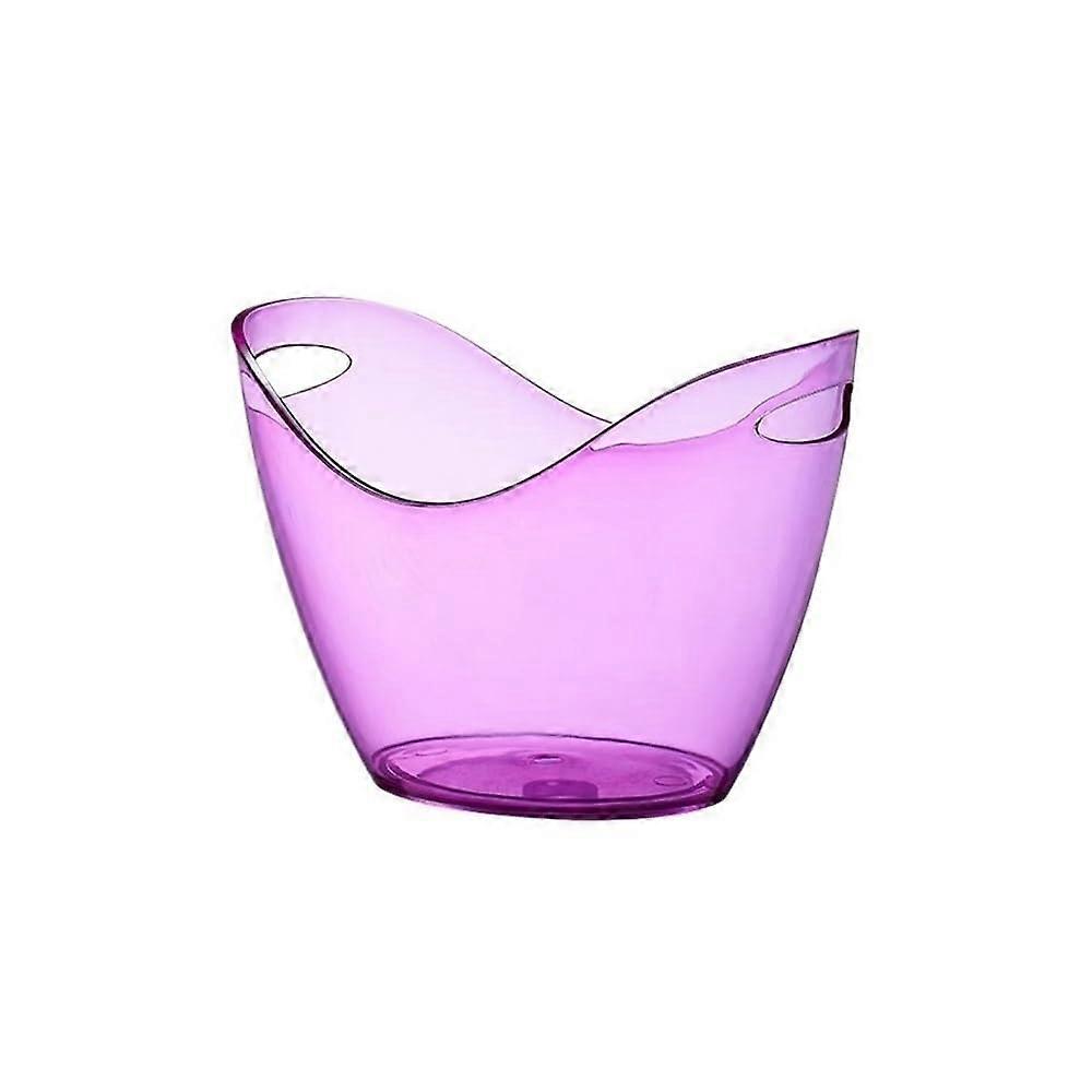 Large Acrylic Ice Bucket for Parties and Events – Purple Champagne and Drink Cooler for Ice Pellets