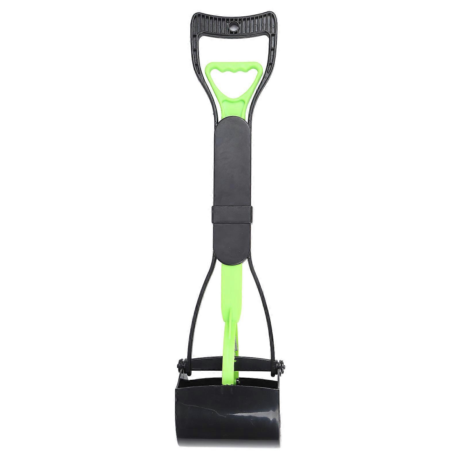 Pet Pooper Long Handle Jaw Poop Scoop Clean Pick Up Dog Cat Waste Picker Cleaning Tool(Green Black )
