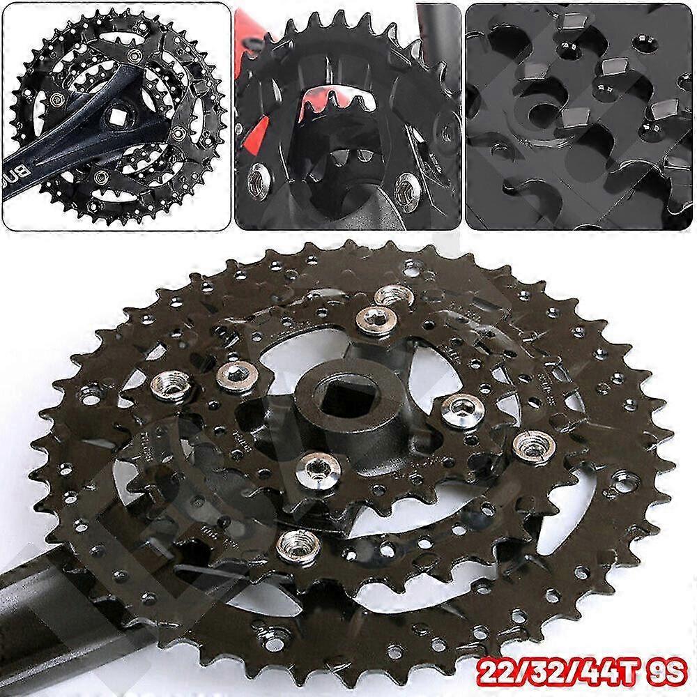 Triple Chainring Set 22/32/44t 3x9s Round MTB Bike Chainring 104/64bcd