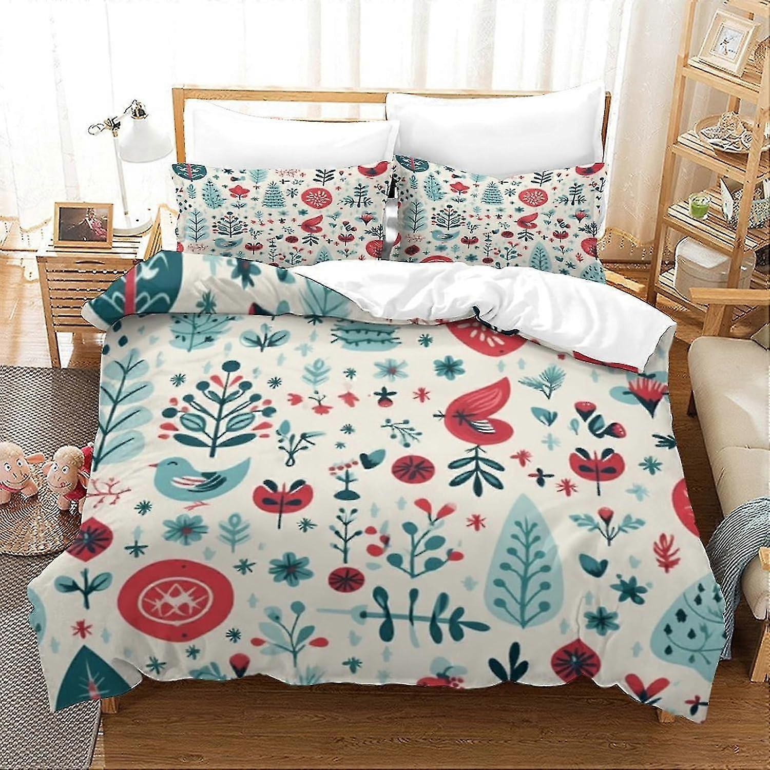 Colchão de Bebê 3D de Natal de Inverno de 3 Peças, Adequado para Determinada Marca, com Capa de Edredom com Zíper.