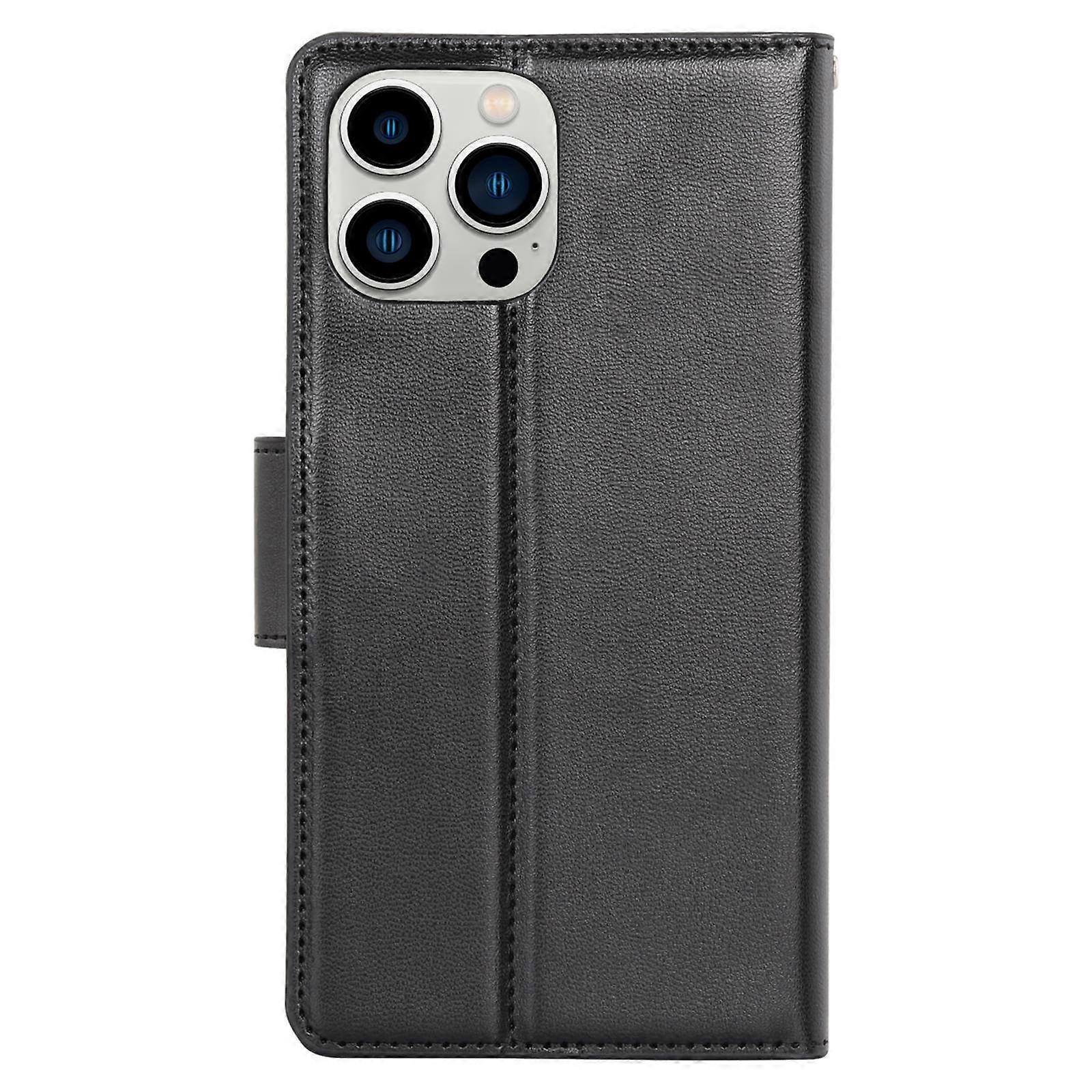 Coque IPhone 16 Pro Max Hanman – Portefeuille Magnétique Cuir Marron – Neuve