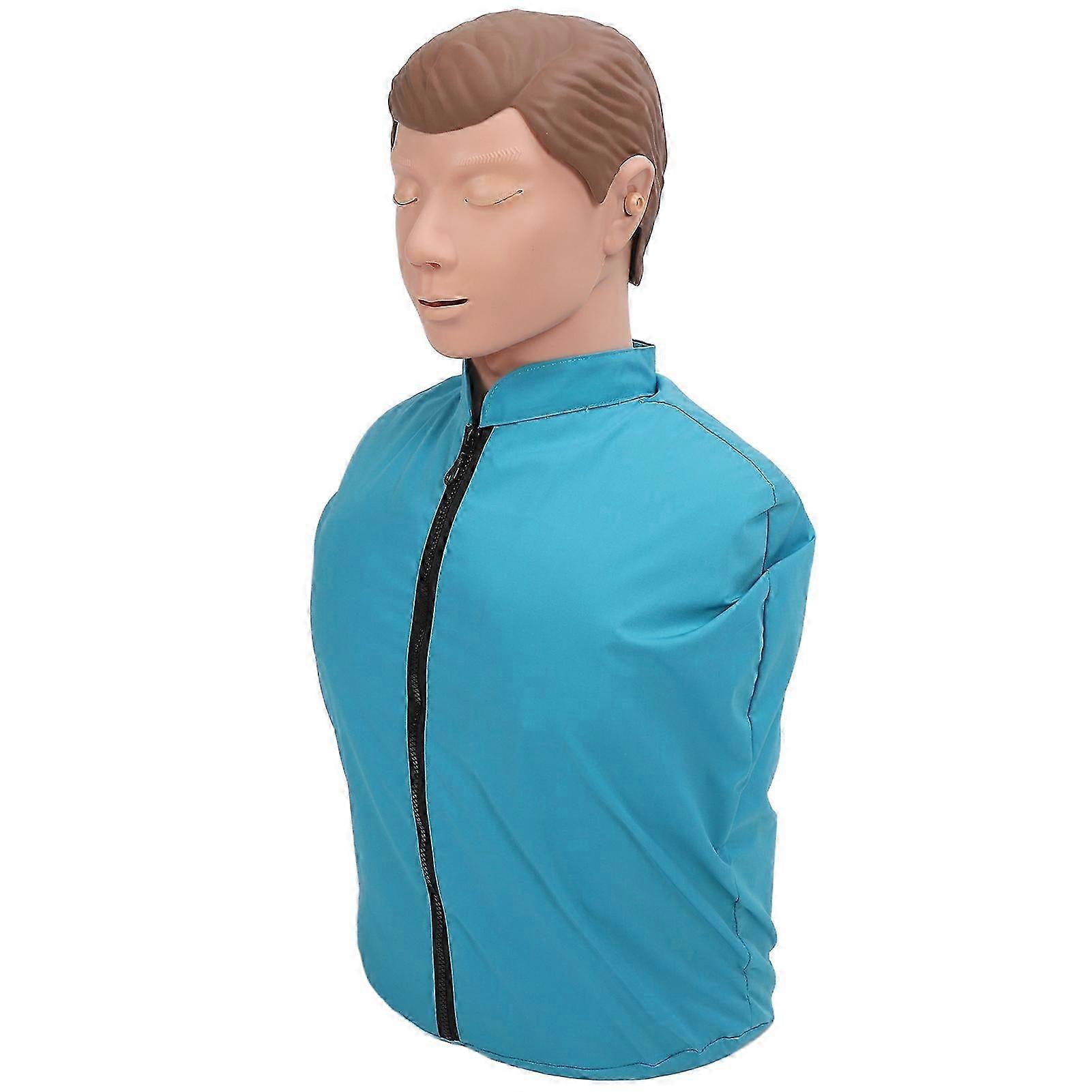 Cardiopulmonary Resuscitation Human Model Half Body Rubber Artificial Respiration Training Mannequin