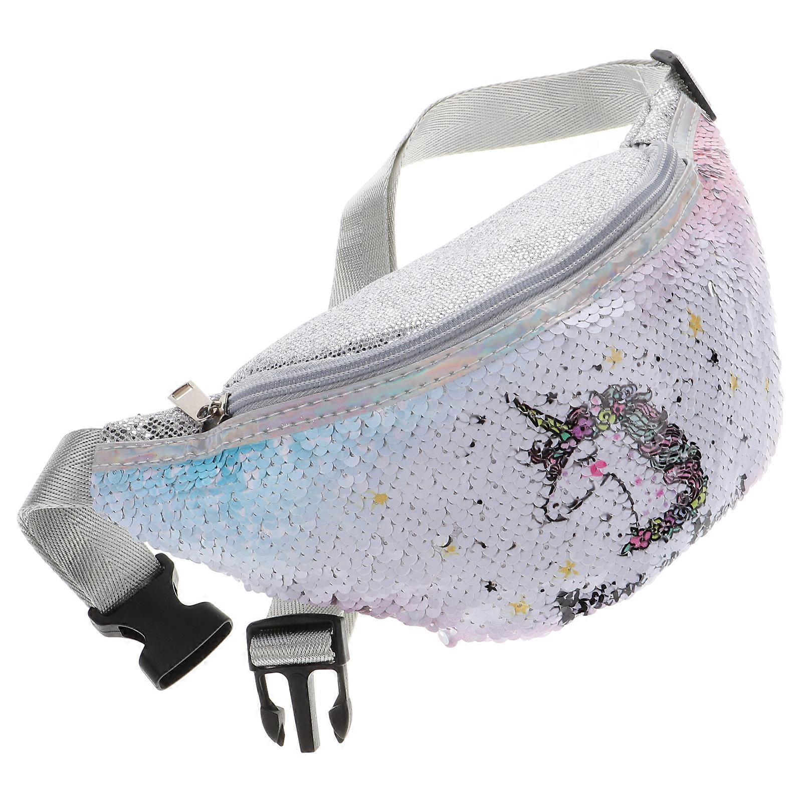 Crossbody Bags For Girls Cartoon Unicorn Waist Pack Leisure Walking Multi-functional Use 28x14.5x5cm 1Pack