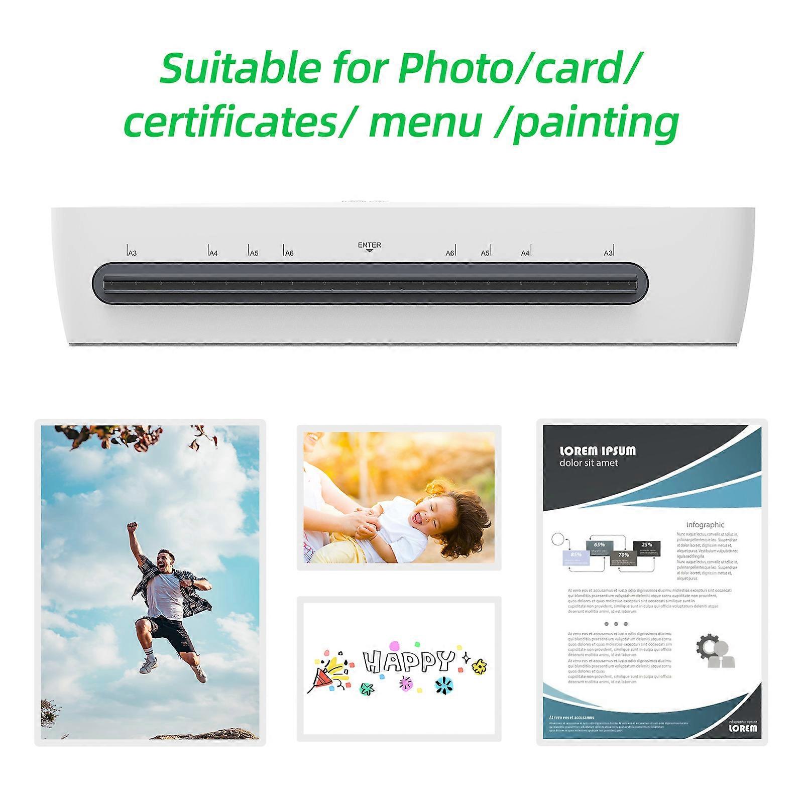 Desktop Laminator Machine Set A3 Size Multifunctional Hot and Cold Lamination 2 Roller System 12.5 inches Max Width with Paper Cutter Trimmer Rounder