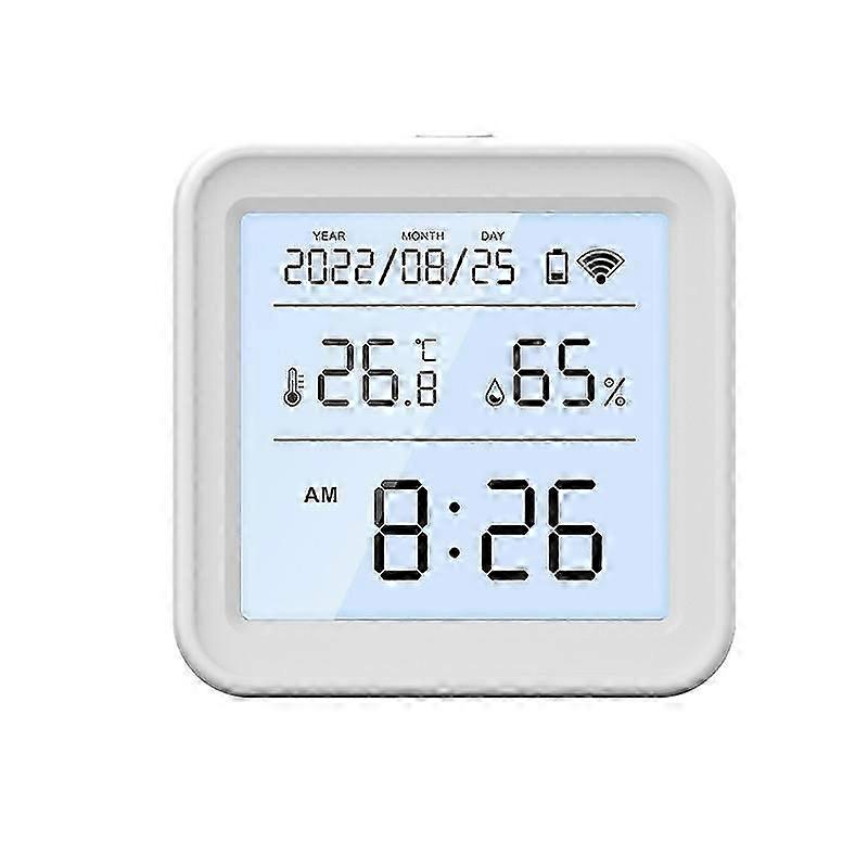Aubess WiFi Temperatur Fuktighetssensor Inomhus Hygrometer Termometer Detektor Tuya Smart Life APP Kontroll