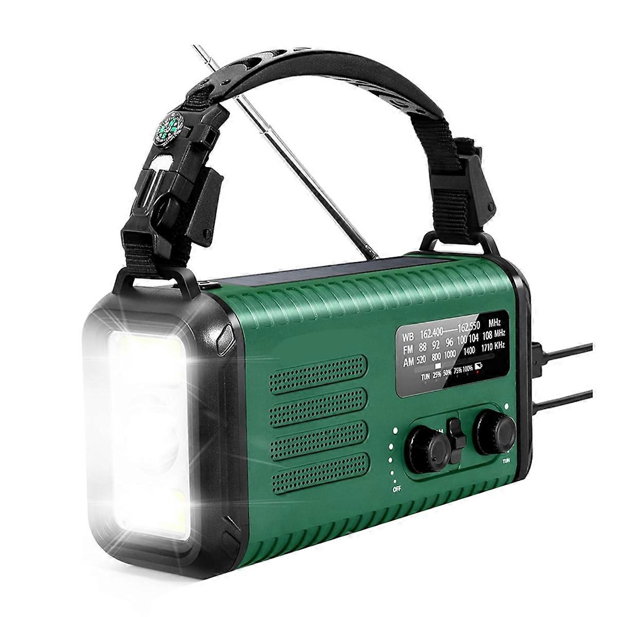 20000mAh Solar Håndsving Nødradio, NOAA / AM / FM, mobiltelefon oplader, lampe, lommelygte & SOS
