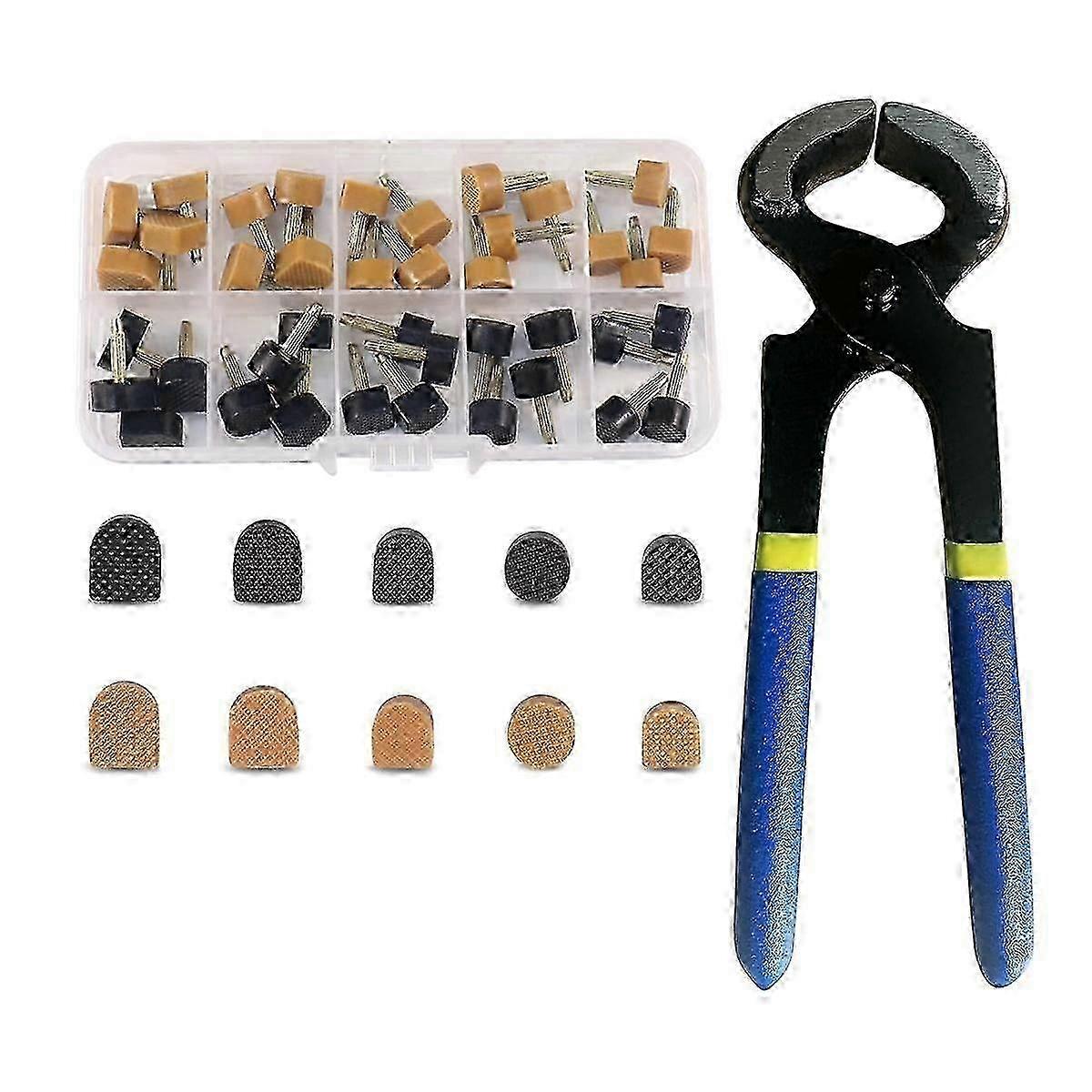 High Heel Replacement Tips, Shoe Heel Repair,40 Pairs of Heel Caps in 2 Colors with Removal Pliers JN