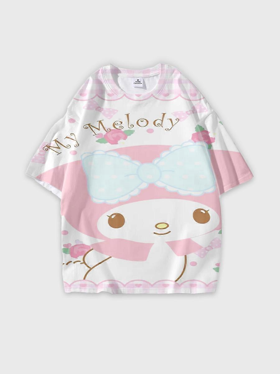 T-shirt round neck Pattern loose short sleeve JW1493