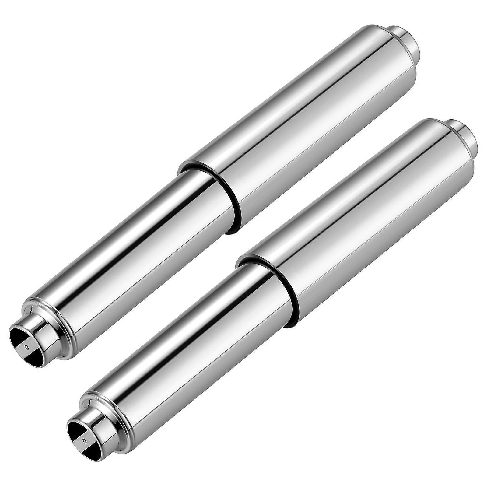Spring-Loaded Toilet Tissue Holder Toilet Paper Roller Home Use Silver 16.50x2.40x2.40cm Practical Use 2Pcs
