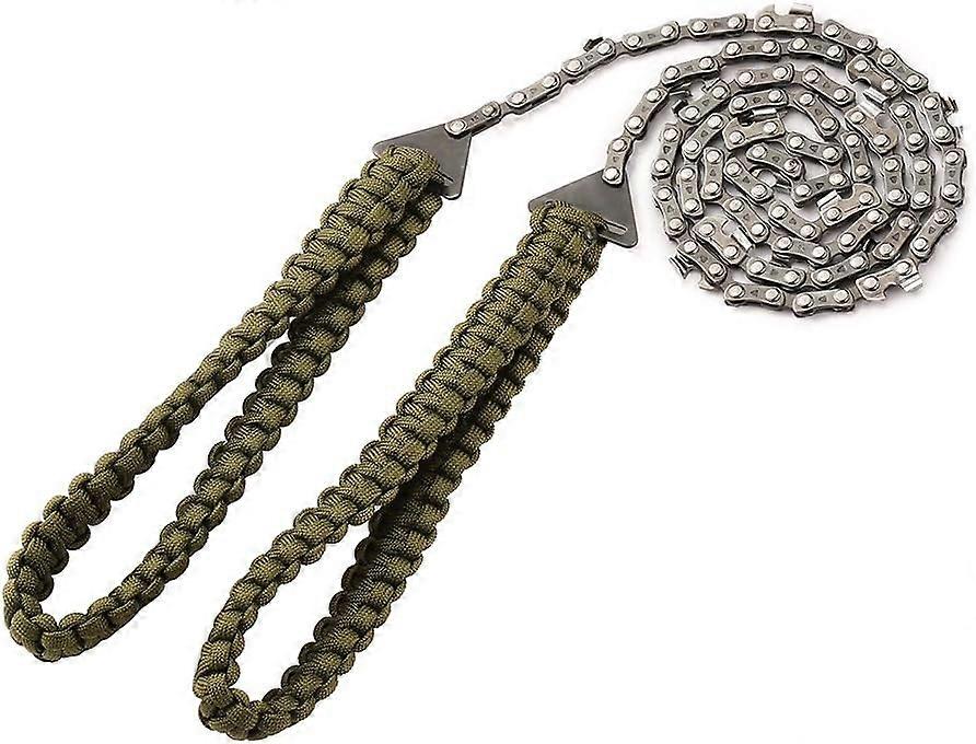 Portable Chainsaw Hand Saw with Parachute Cord Handles Multifunction