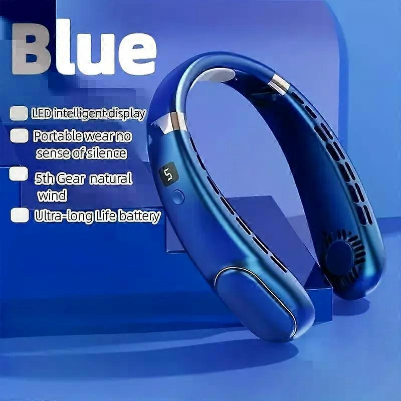 1pc Portable USB Rechargeable Mini Silent Cooling Fan With Neck-hanging Design, Perfect For Students Easy To Carry Around