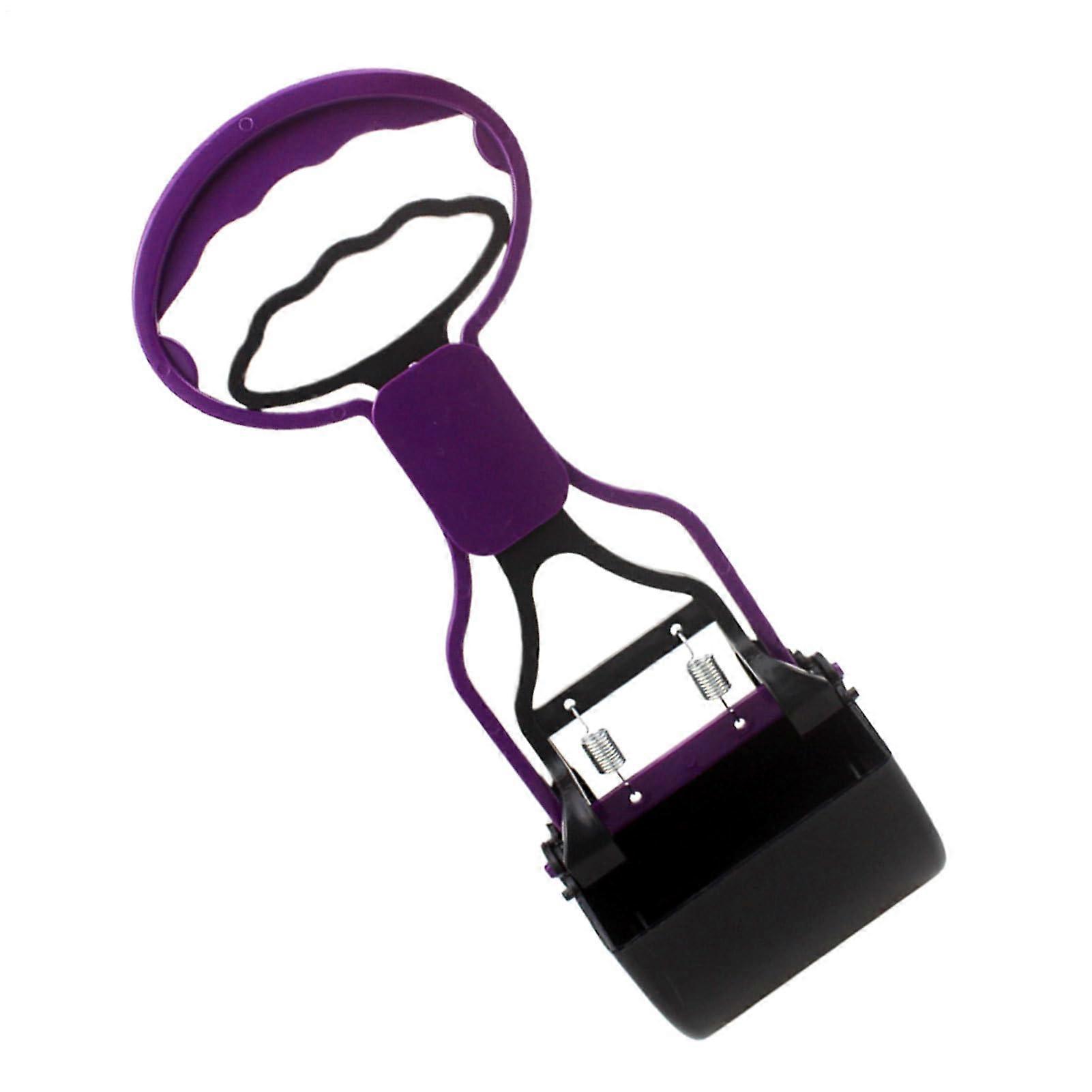 Pooper Scooper Foldable Long-Handle Scoop For Pet Poop Picker Waste Cleanup, Easy Clean Tool Purple