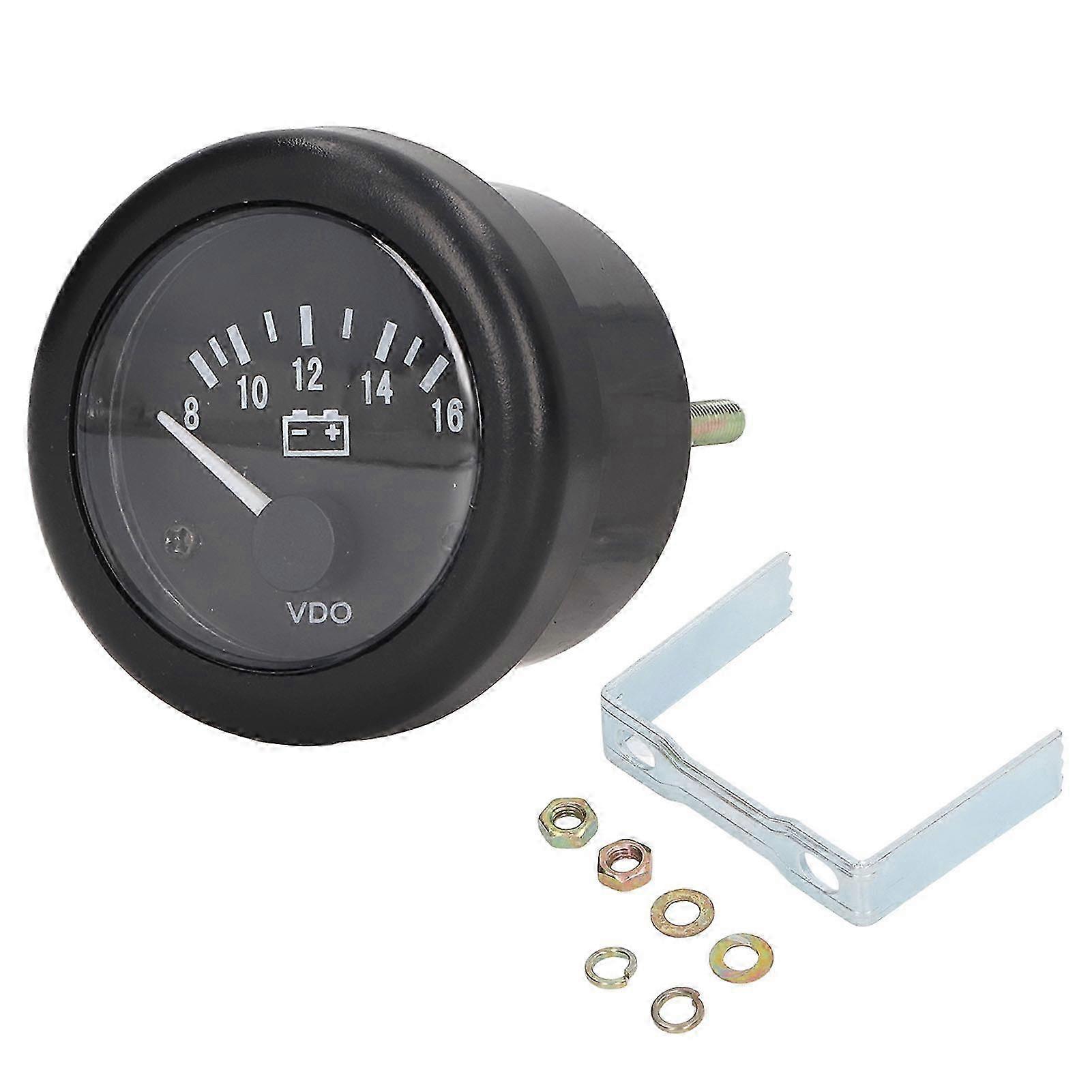 2in Voltage Meter for Diesel Engines - Automobile Generator Voltmeter Gauge 8-16V Measuring Range 12V