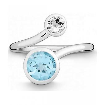 QUINN Ring Damen Colors Silber 925 Edelstein Blautopas
