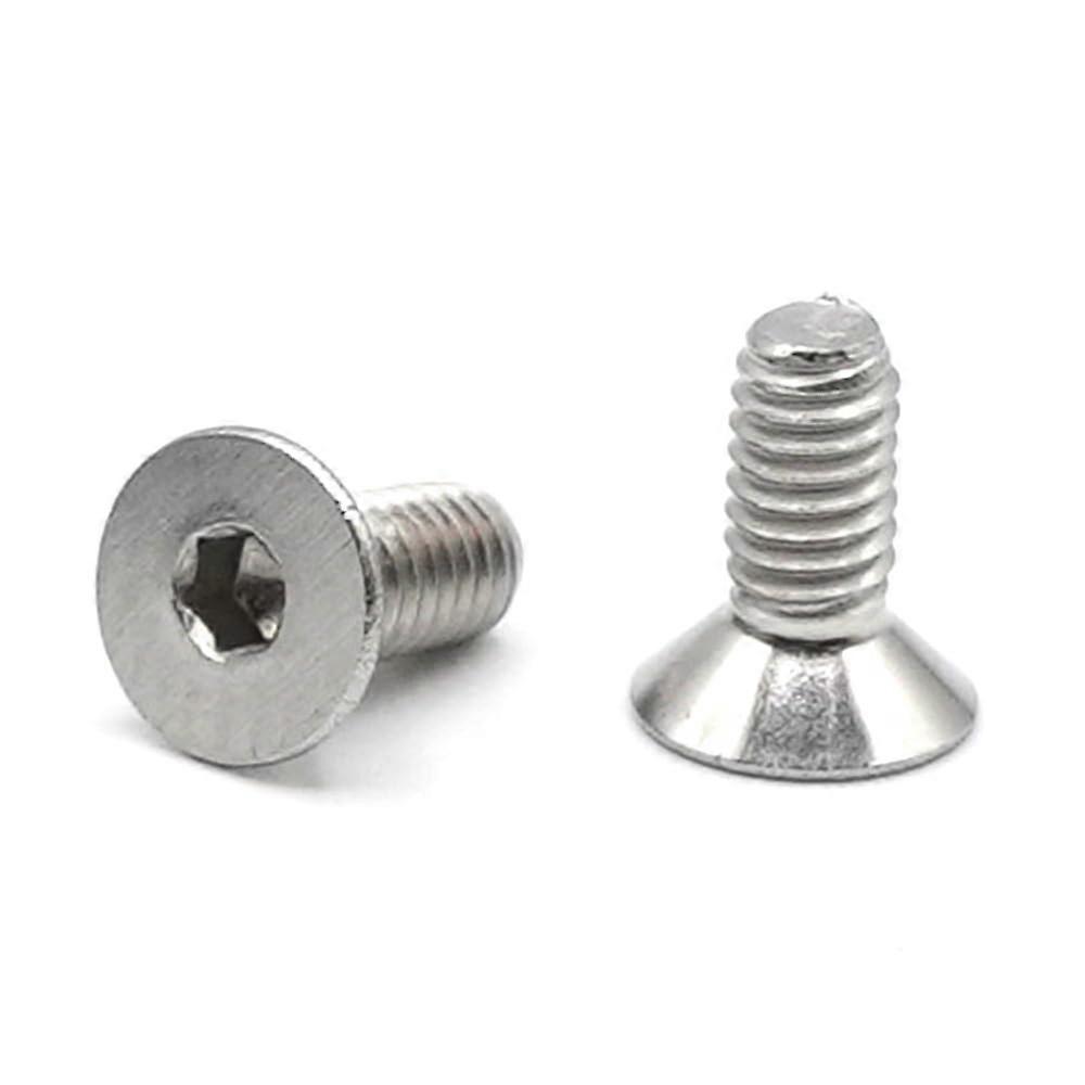 FHC Screws M2.5 x 6mm Countersunk Hex Socket A2 Stainless Steel ISO 10642 Full Thread Metric Screws 20 Pcs