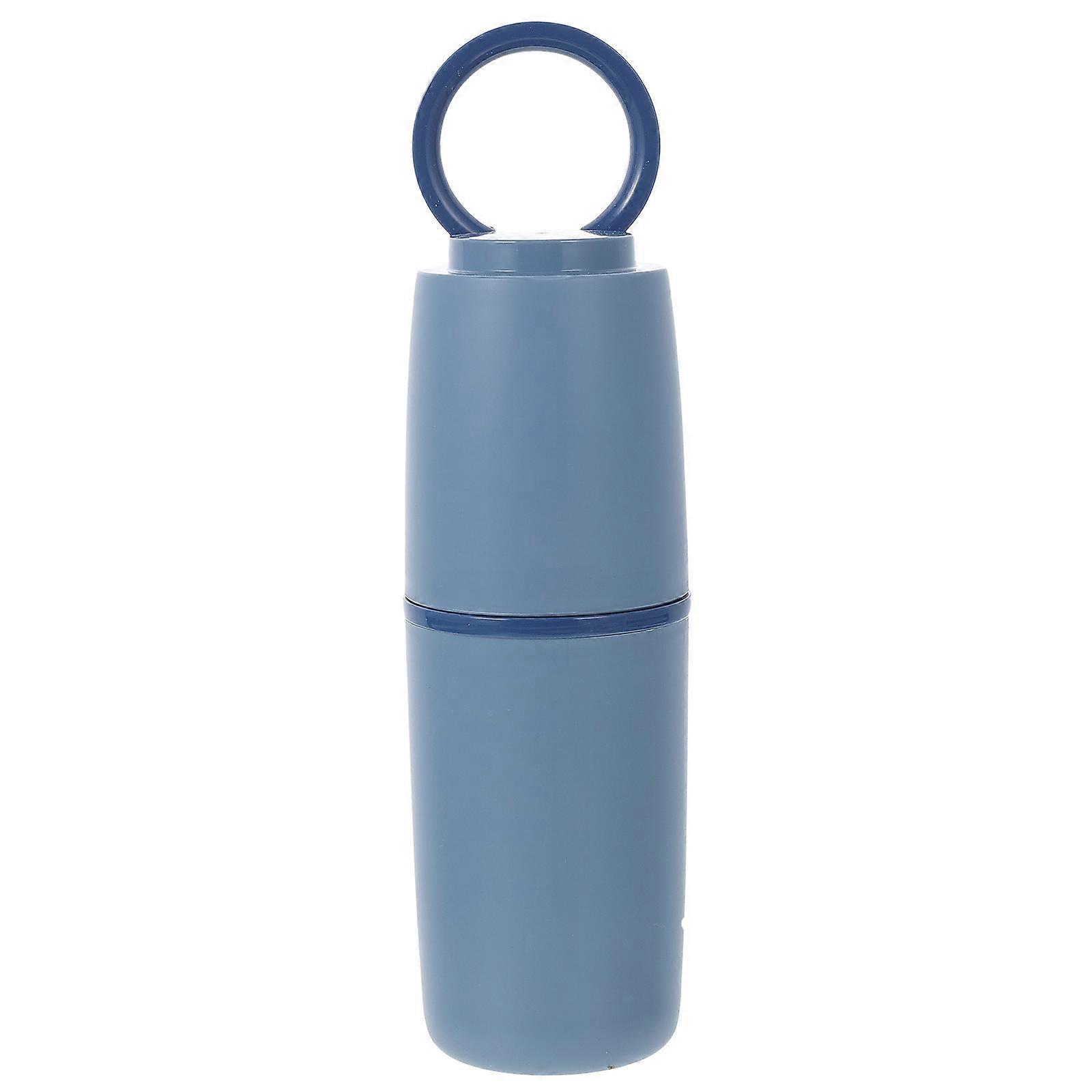 Portable Travel Size Toothbrush Cup with Sealing Lid for Storage Use Navy 1 Pc