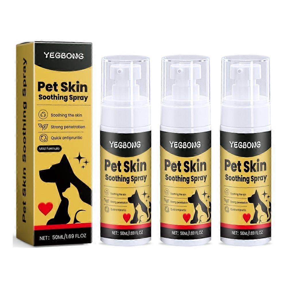 1-3 יחידות תרסיס לעור חיות מחמד תרסיס לטיפוח עור כלבים וחתולים, תרסיס מרגיע ניקוי וריכוך עור, תרסיס מרגיע נגד גירוד