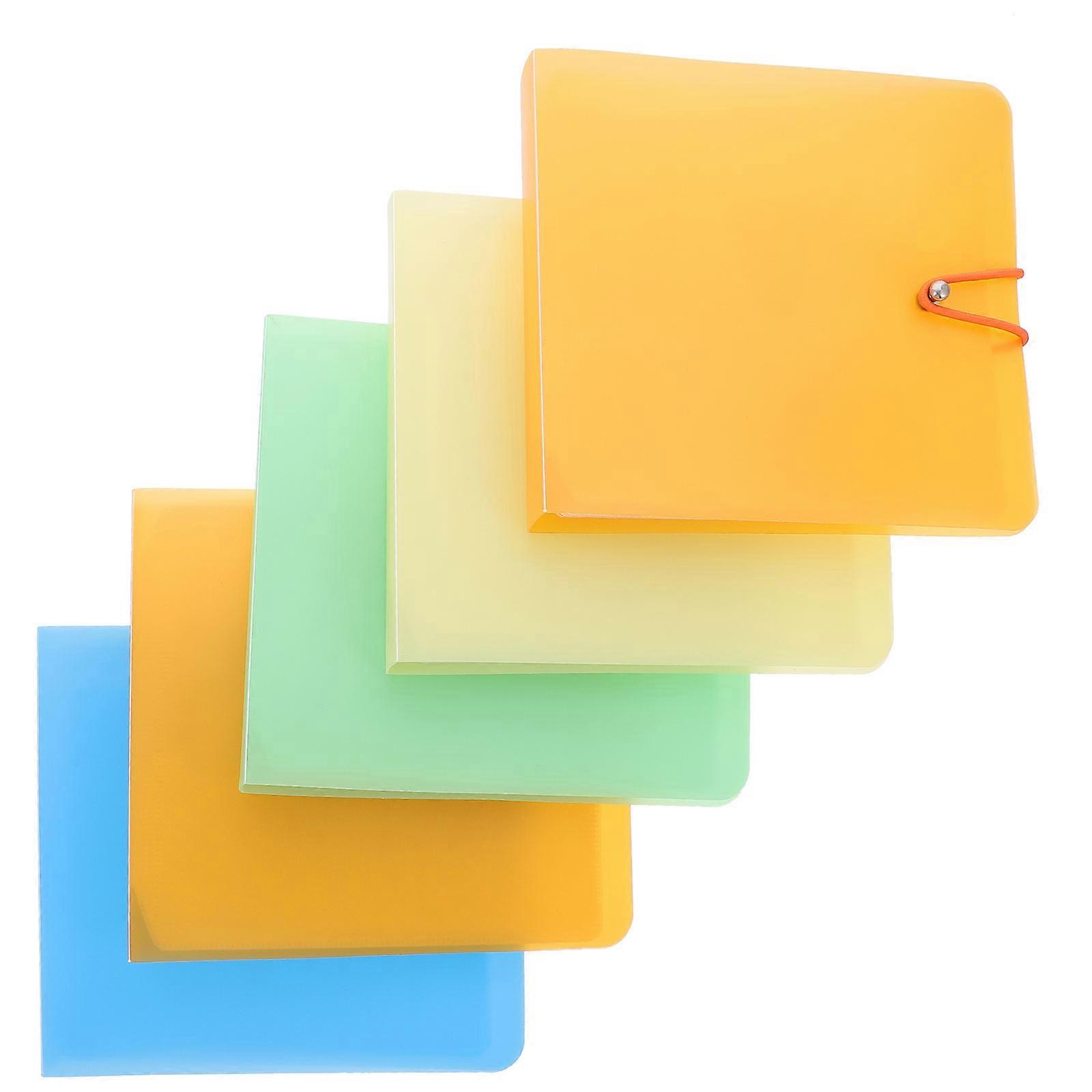 Plastic Cd Case Protective Storage Binders For Movie Lovers Assorted Color 5Pcs