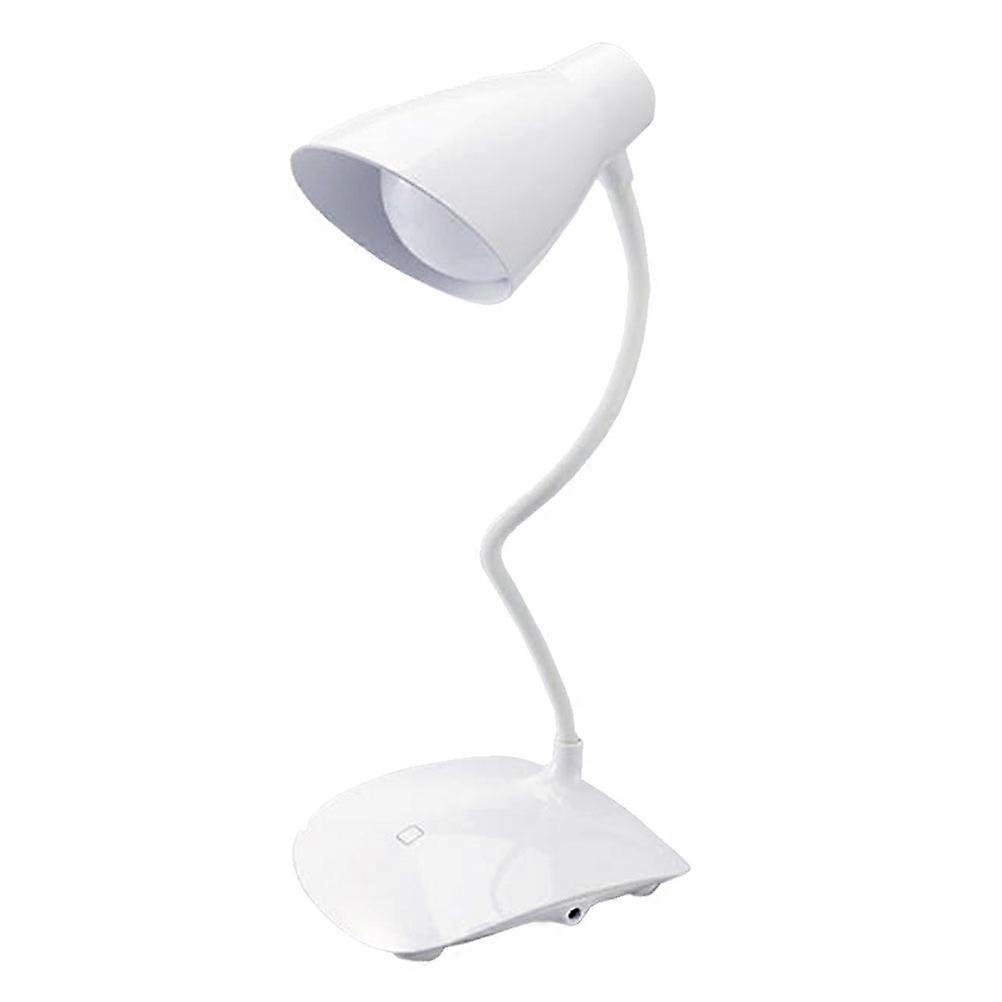 Rechargeable Lamp with Flexible Gooseneck and Touch Control 3 Brightness Levels White Plastic