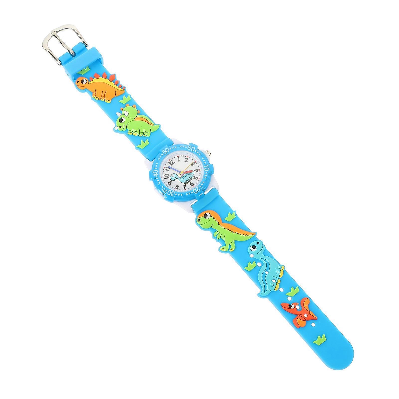 Cool Dinosaur Cartoon Watch for Boys – Lightweight Plastic Wristwatch with Round Dial for Kids