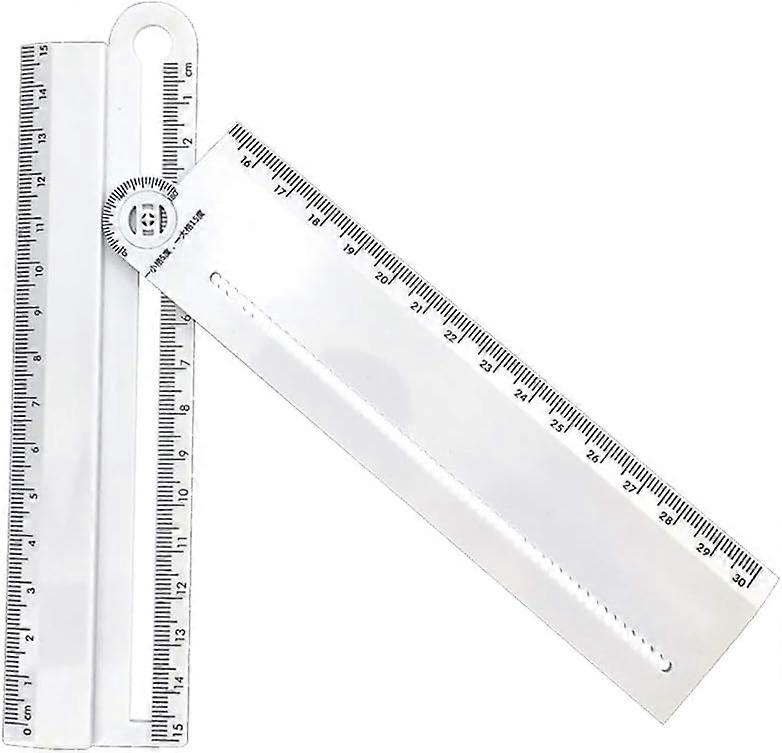 Transparent Ruler Protractor Measuring Tool Supplies for Kids Students