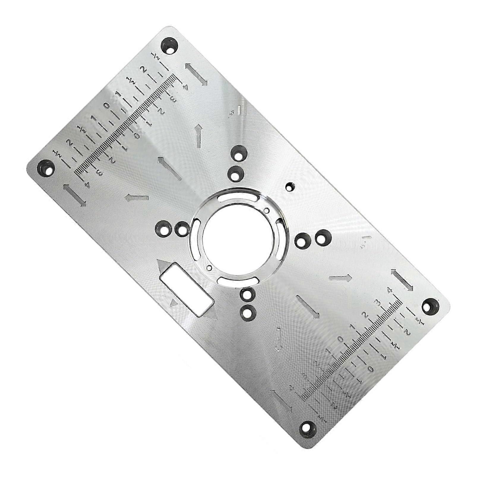 Milling Table Insert Plate Aluminum Alloy for Woodworking Trimming Machine, Black and Red, Compatible with Various Wood Tools